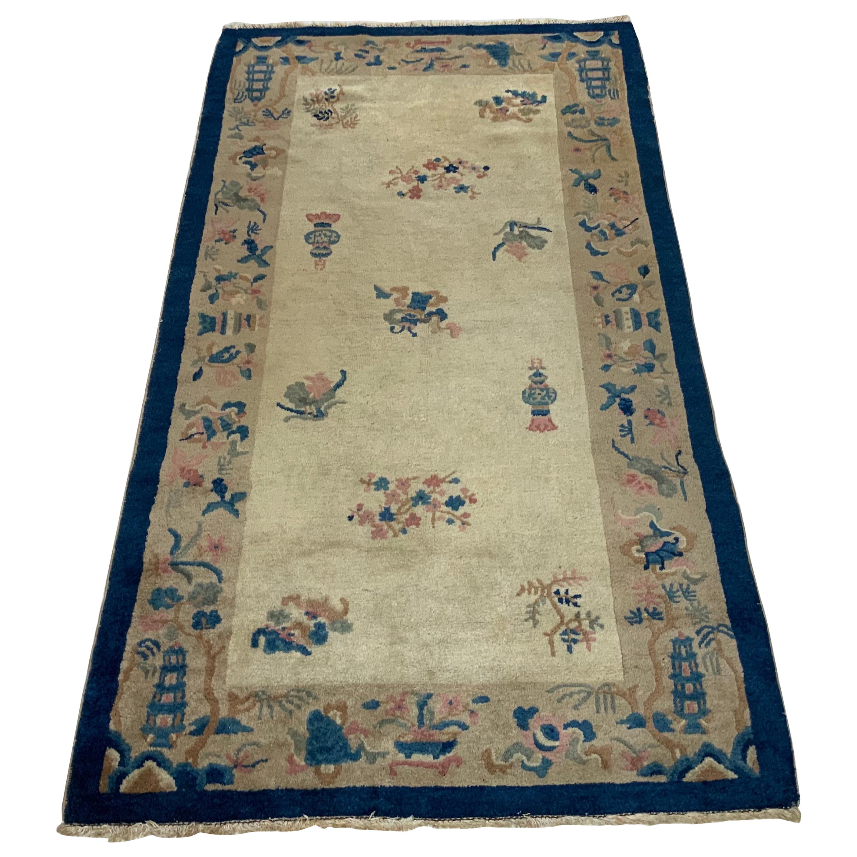 Vintage Handwoven Chinese Rug