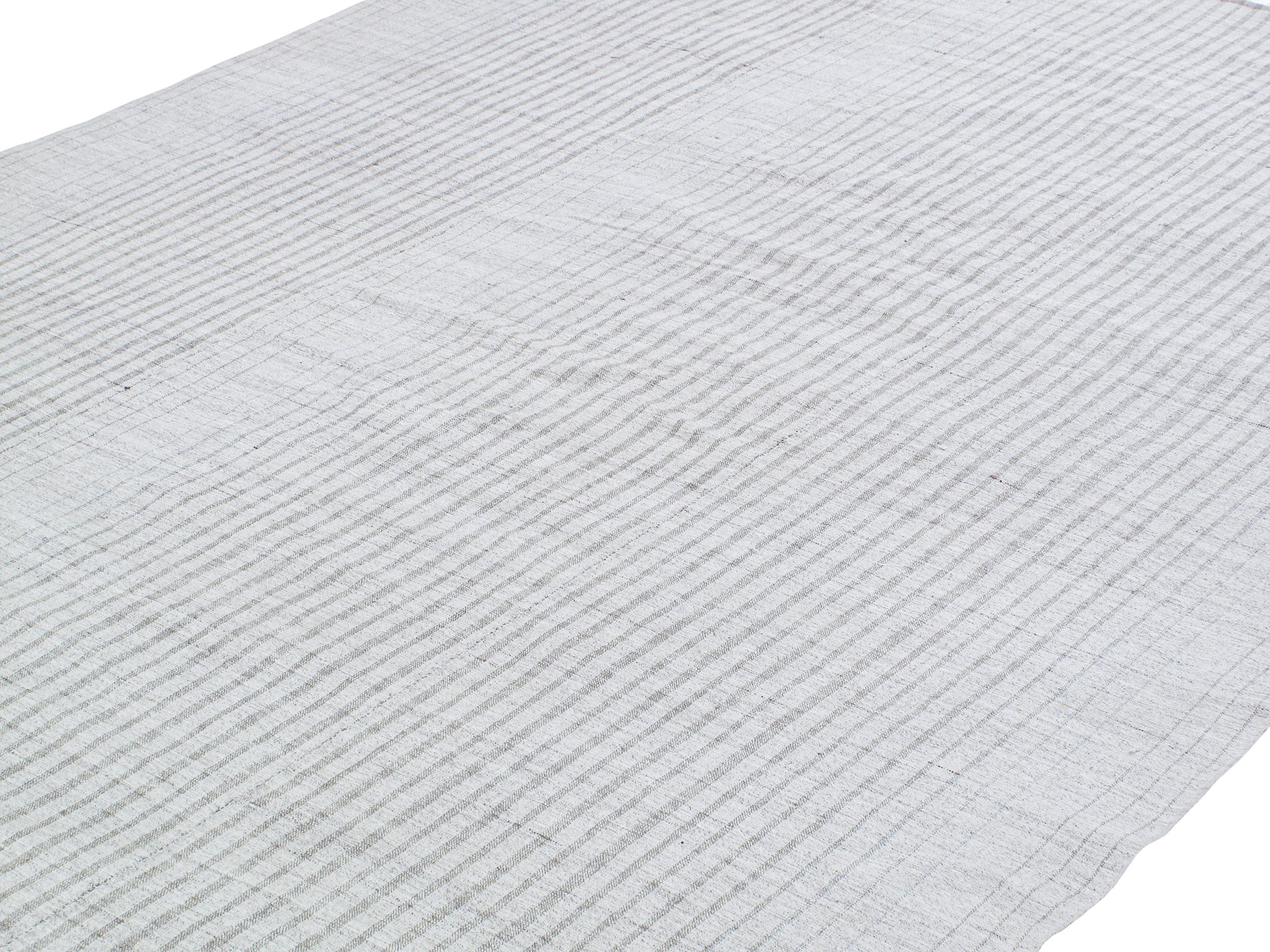Turkish Vintage Handwoven Flatweave Kilim Rug For Sale