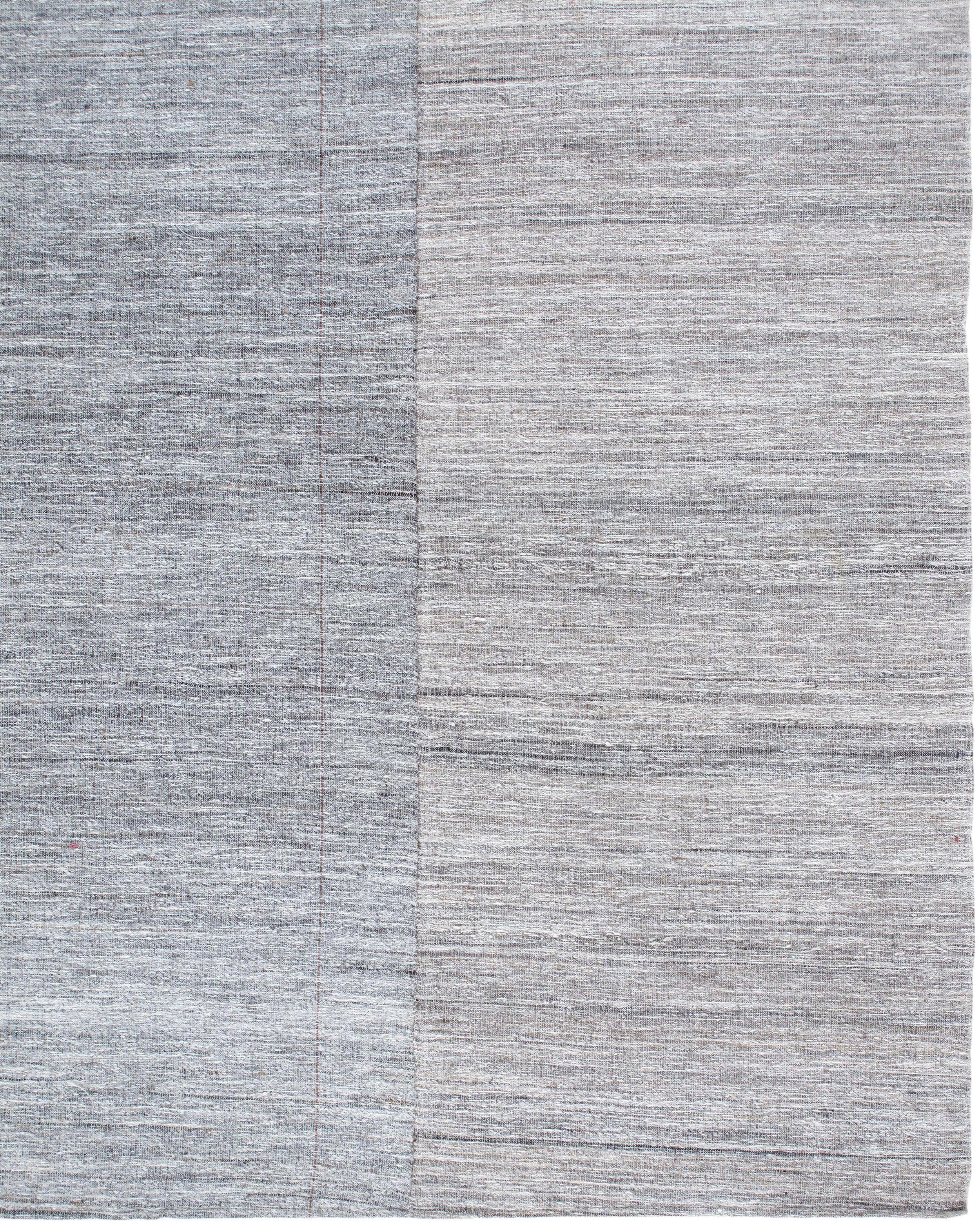Wool Vintage Handwoven Flatweave Rug For Sale