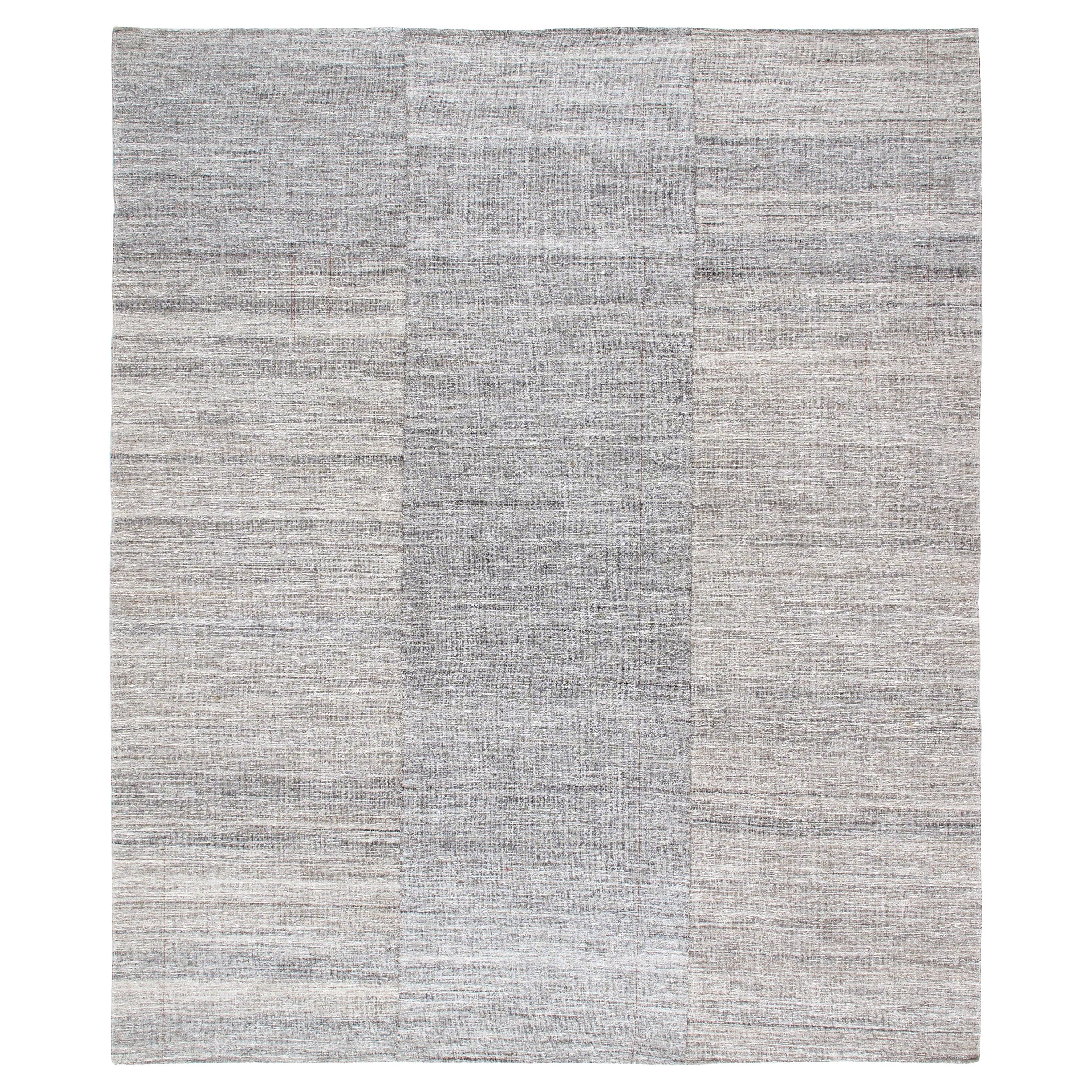 Vintage Handwoven Flatweave Rug For Sale