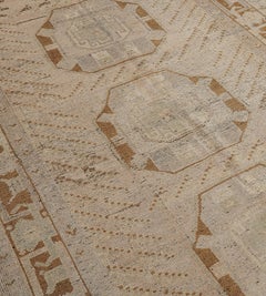 Vintage Handwoven Turkish Anatolian Rug, Wool, Geometric Design