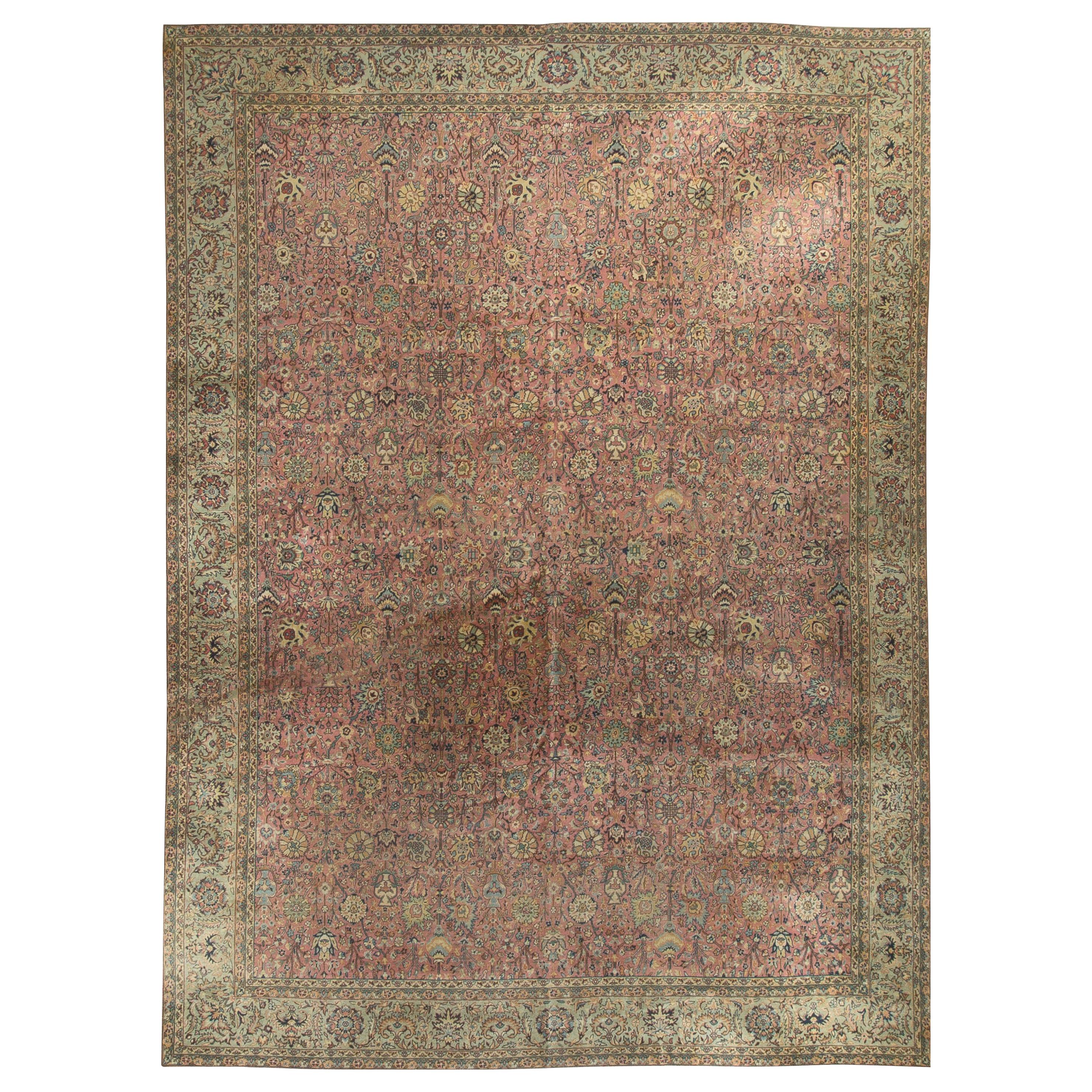 Vintage Handwoven Indian Rug, circa 1920