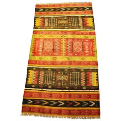 Vintage Handwoven Kilim Rug / Runner Natural Dye