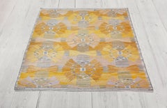 Vintage Handwoven Märta Måås-Fjetterström "Park, Gul I" Wool Rug, Sweden, 1960's