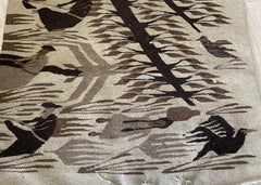 Vintage Handwoven Mexican Zapotec Kilim, Geometric Motif, 2.7' x 5.2' – - 1B977