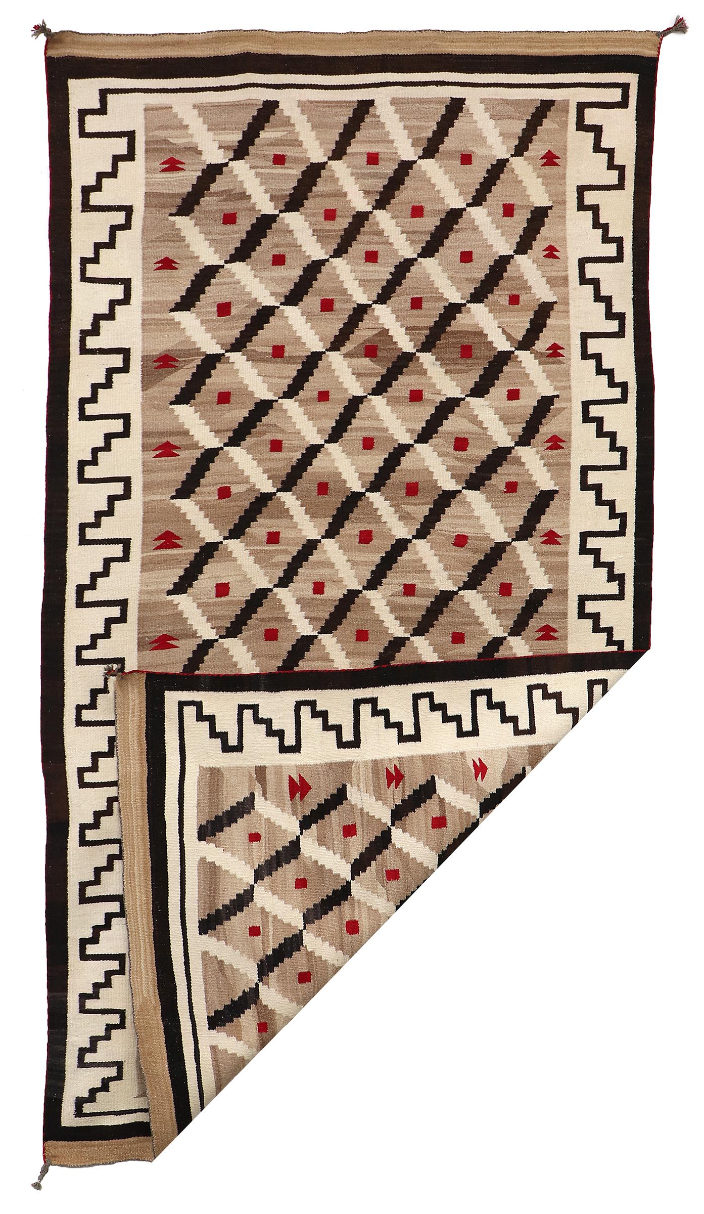 A.I.C. d'epoca, tessitura ottica Navajo (Diné), tessuto a mano, 80