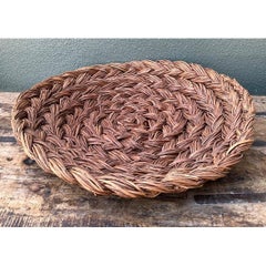 Vintage Handwoven Rattan Bowl