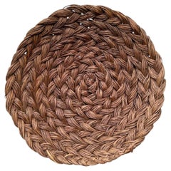 Vintage Handwoven Rattan Bowl