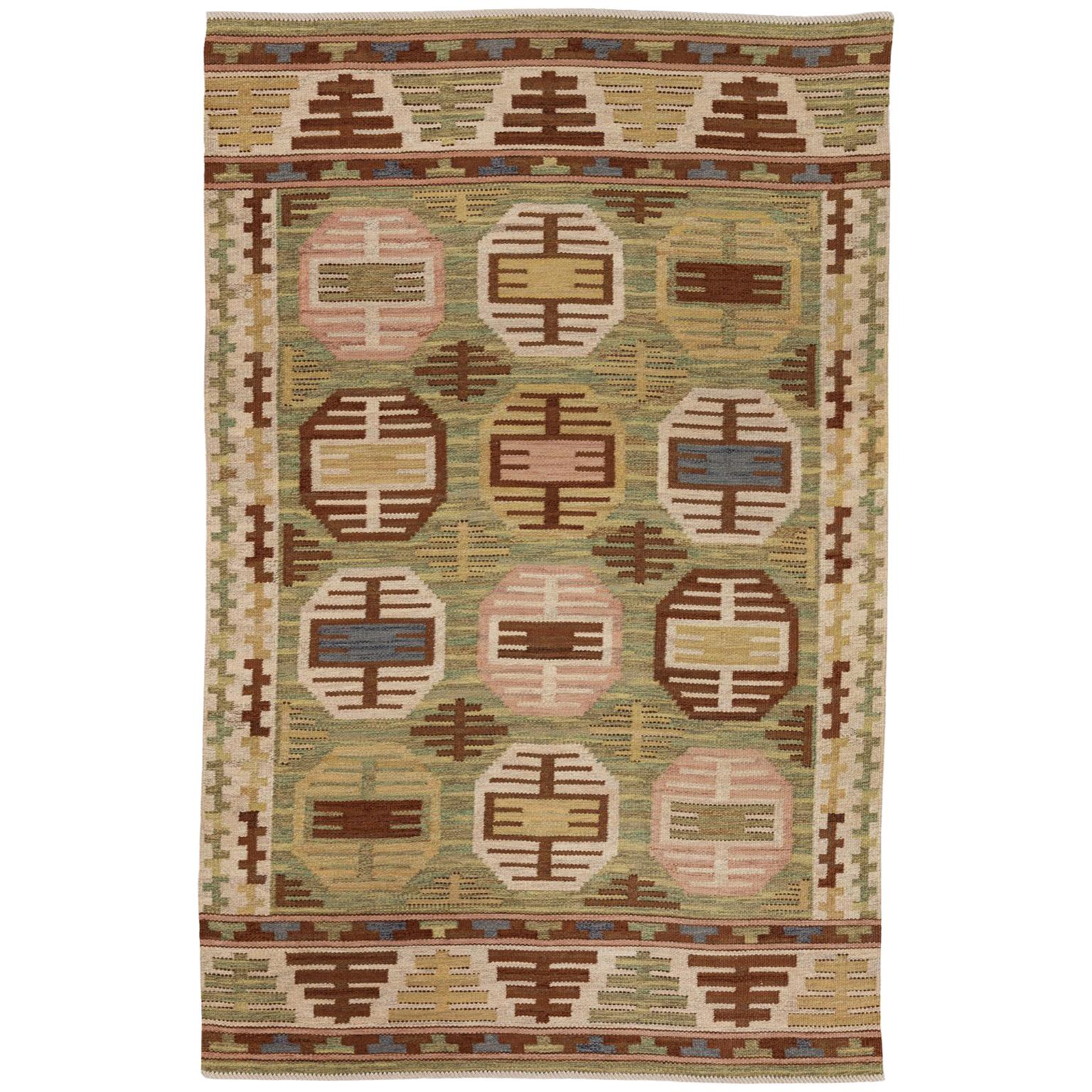 Vintage intrecciato a mano in stile scandinavo moderno con il design di Marta Maas-Fjetterström in vendita