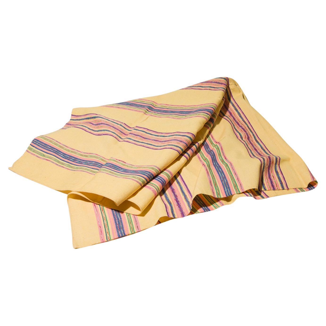 Vintage Handwoven Tablecloth from the Sárköz Region, Hungary, Mid-20th Century