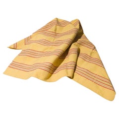 Nappe vintage tissée à la main dans la région de Sárköz, Hongrie, milieu du 20e siècle