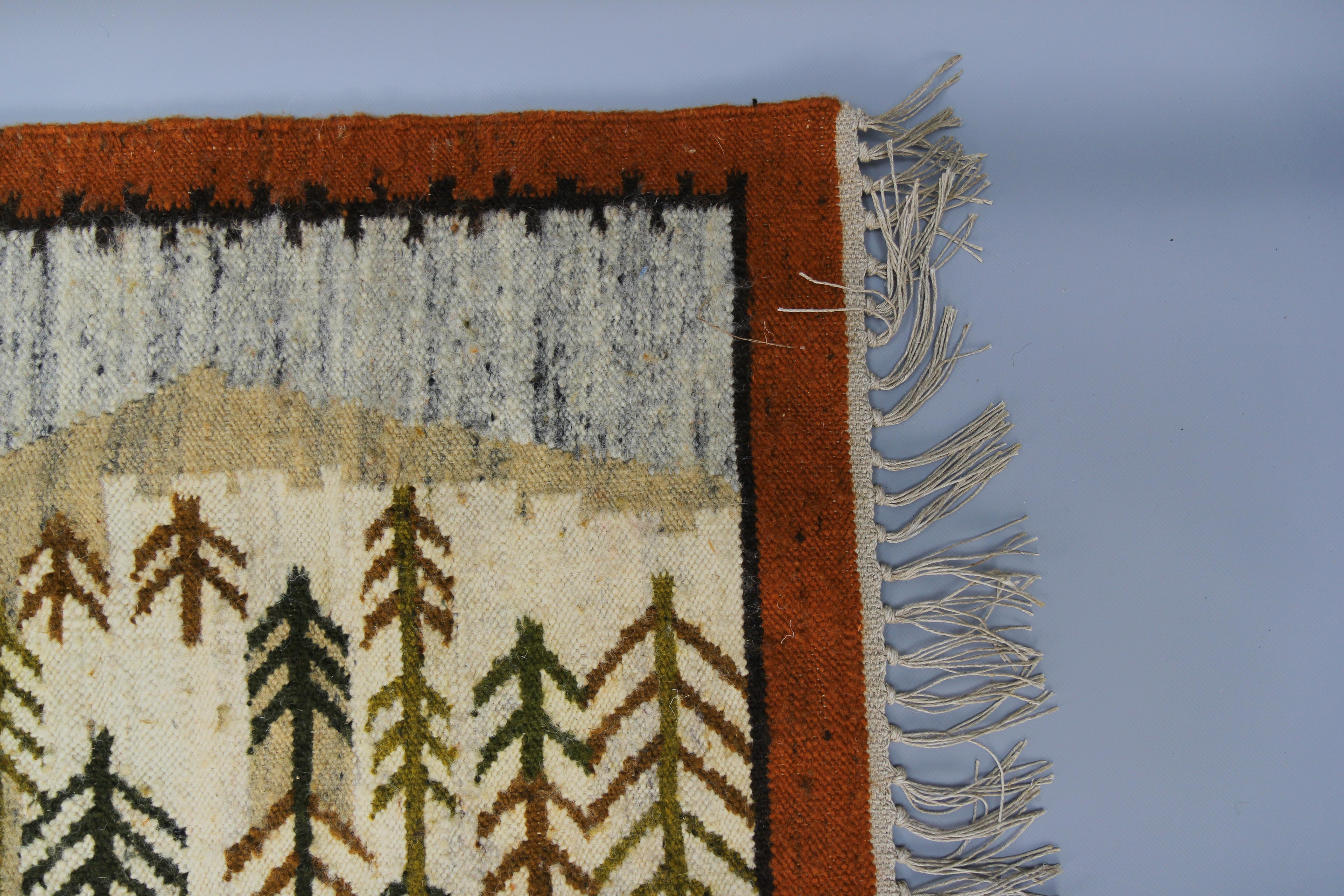 Vintage Handwoven Tapestry by Maria Janowska, Poland, Late 20th Century For Sale 4