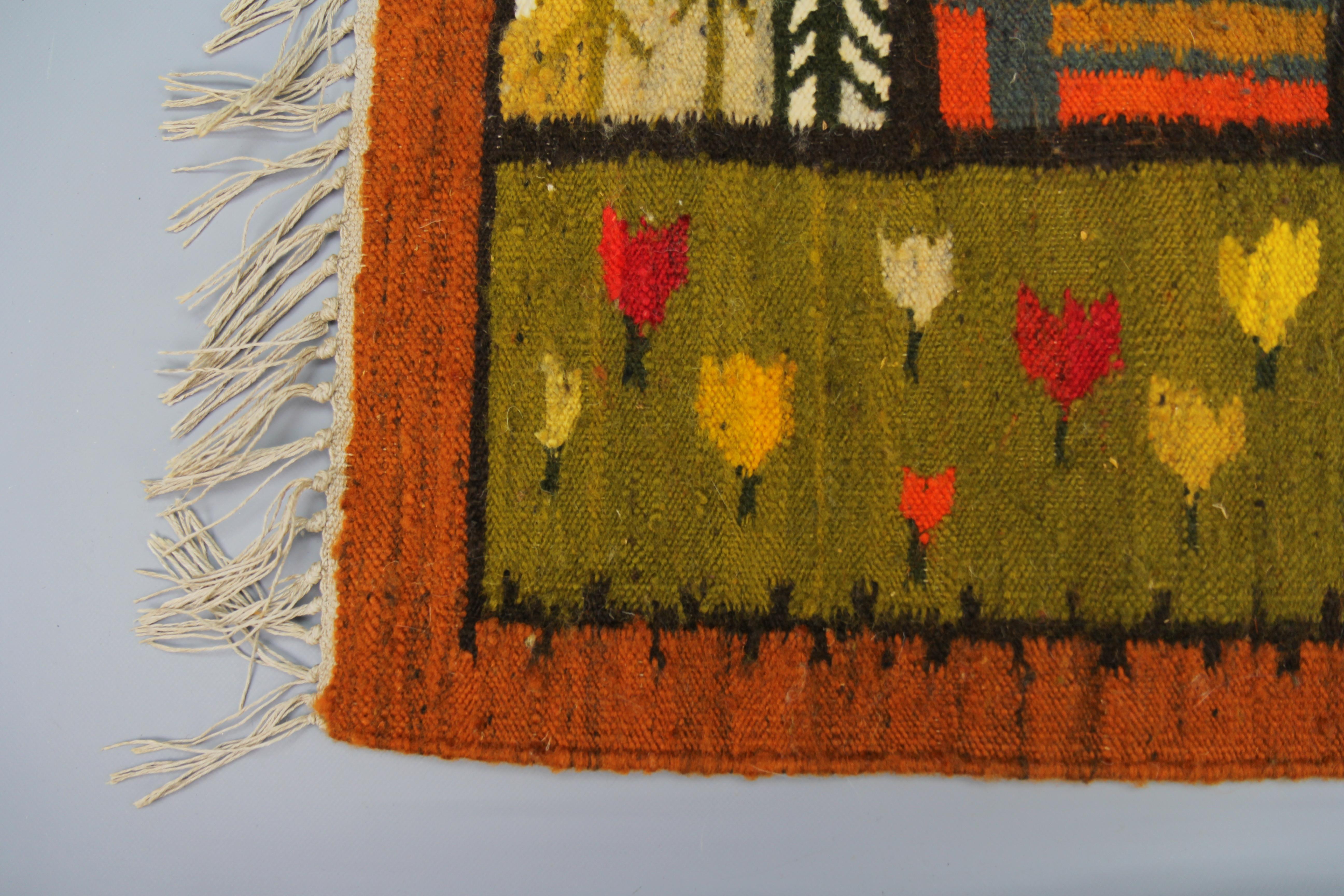 Vintage Handwoven Tapestry by Maria Janowska, Poland, Late 20th Century For Sale 6
