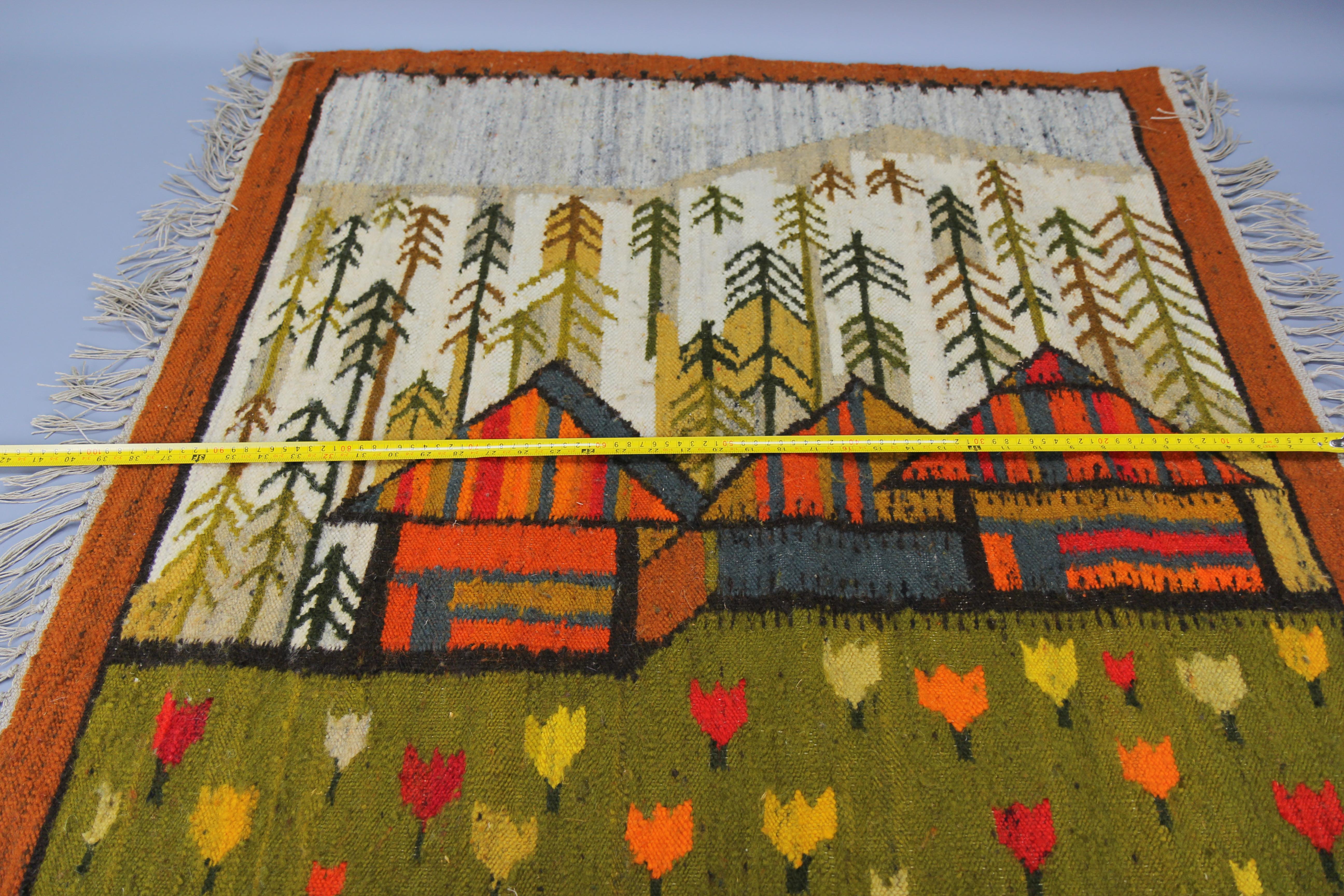 Vintage Handwoven Tapestry by Maria Janowska, Poland, Late 20th Century For Sale 10