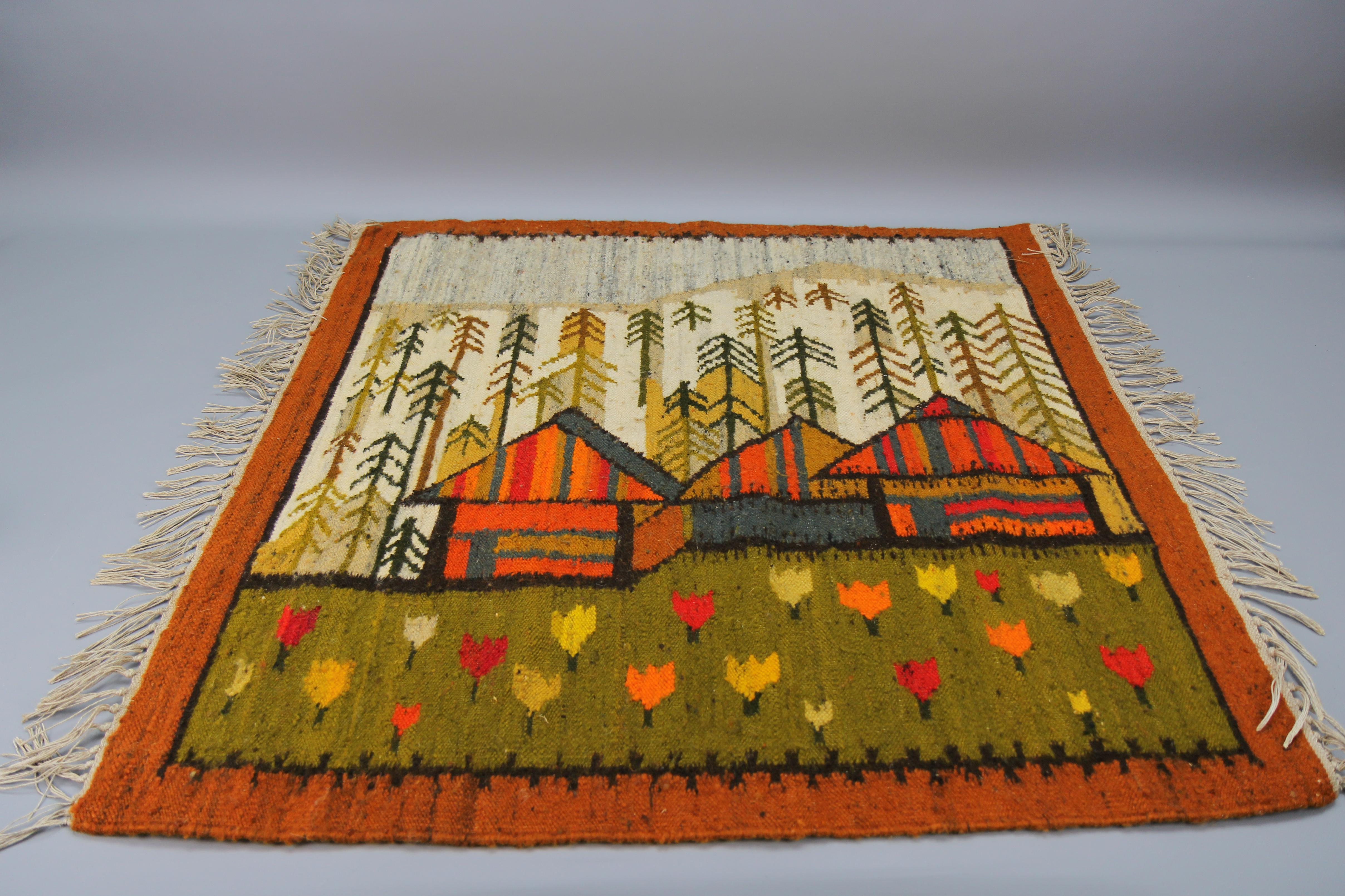 Vintage Handwoven Tapestry by Maria Janowska, Poland, Late 20th Century For Sale 12