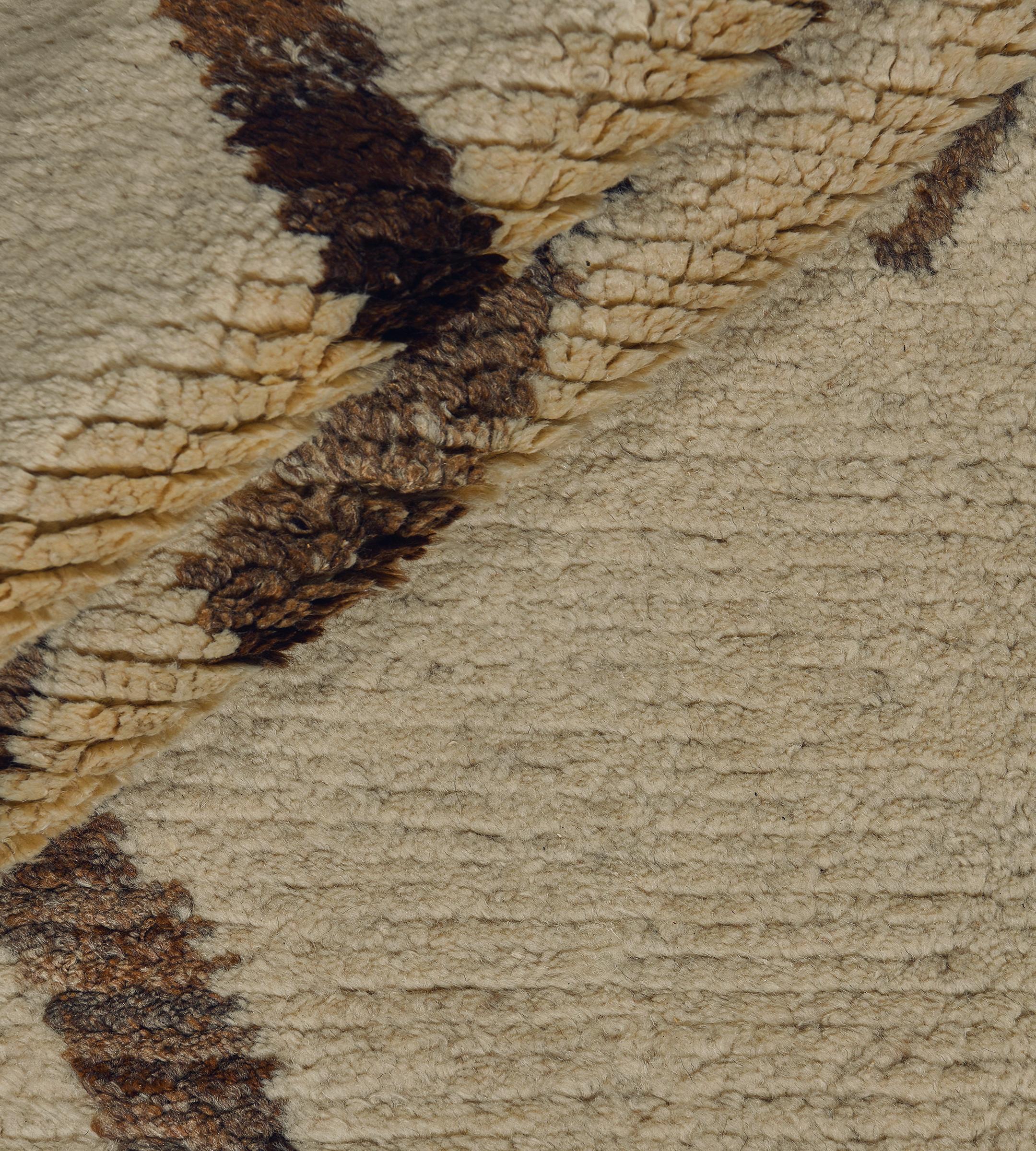 Vintage Handwoven Wool Moroccan Deco Rug For Sale 5