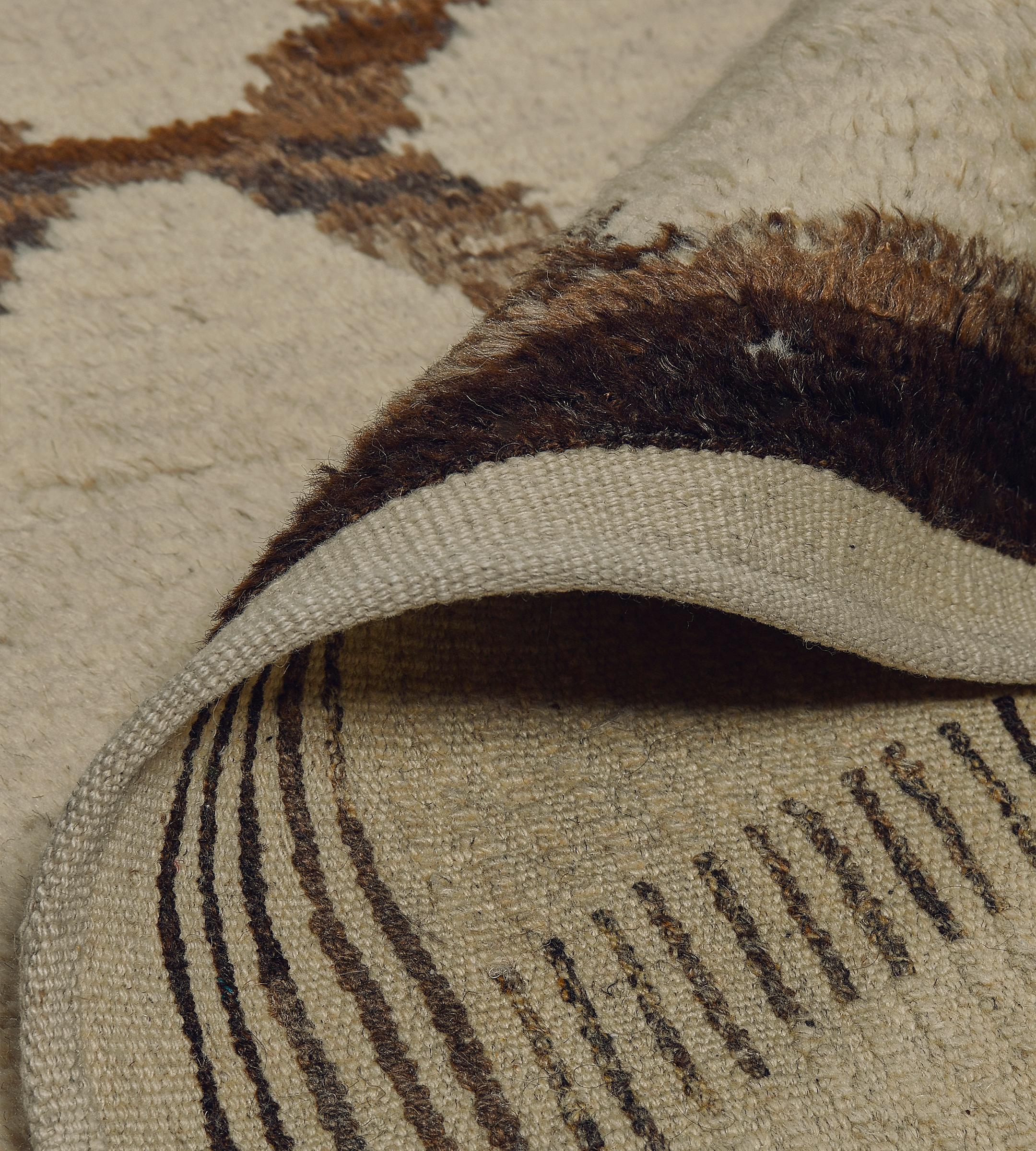 Vintage Handwoven Wool Moroccan Deco Rug For Sale 6