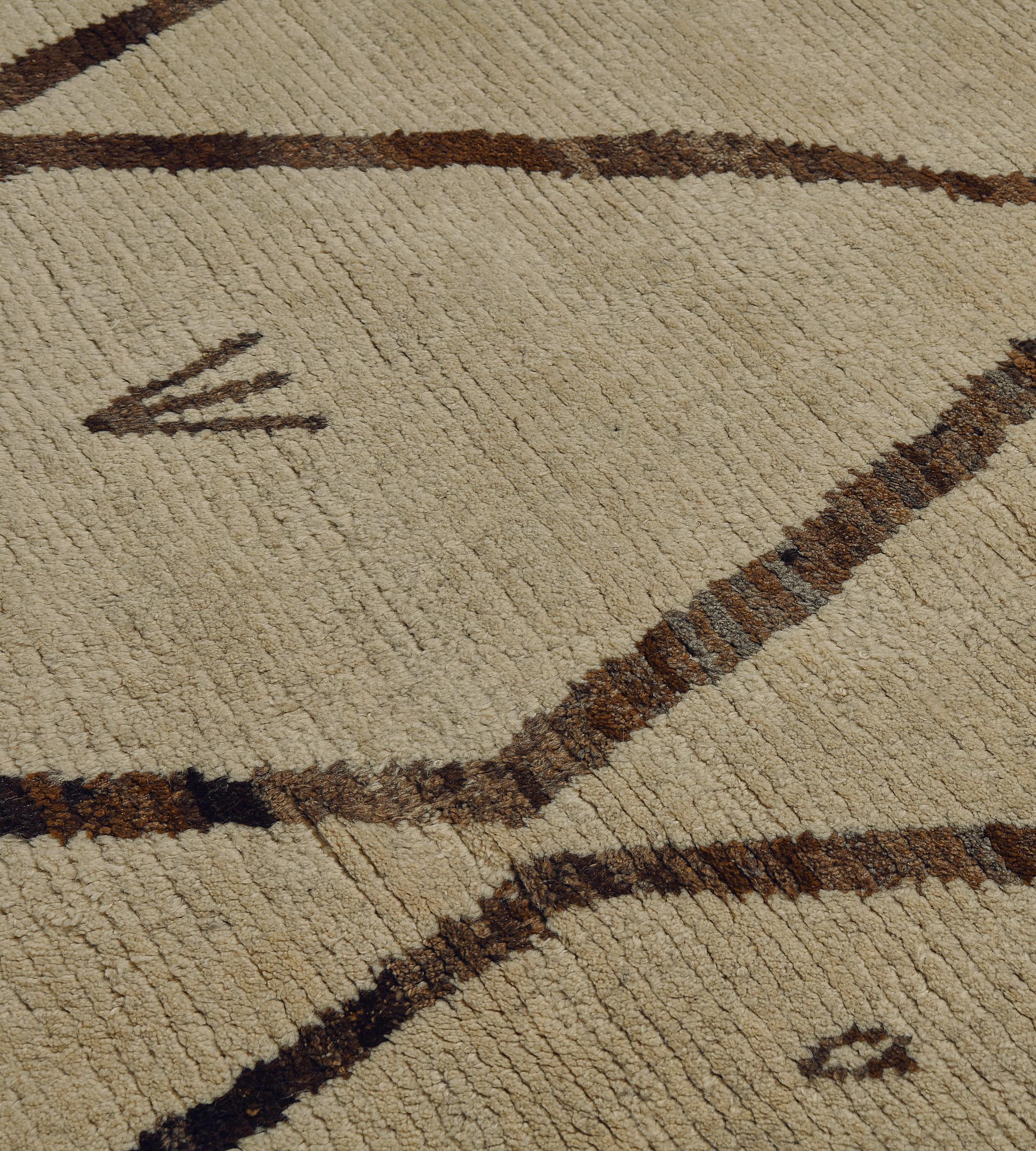 Vintage Handwoven Wool Moroccan Deco Rug For Sale 2