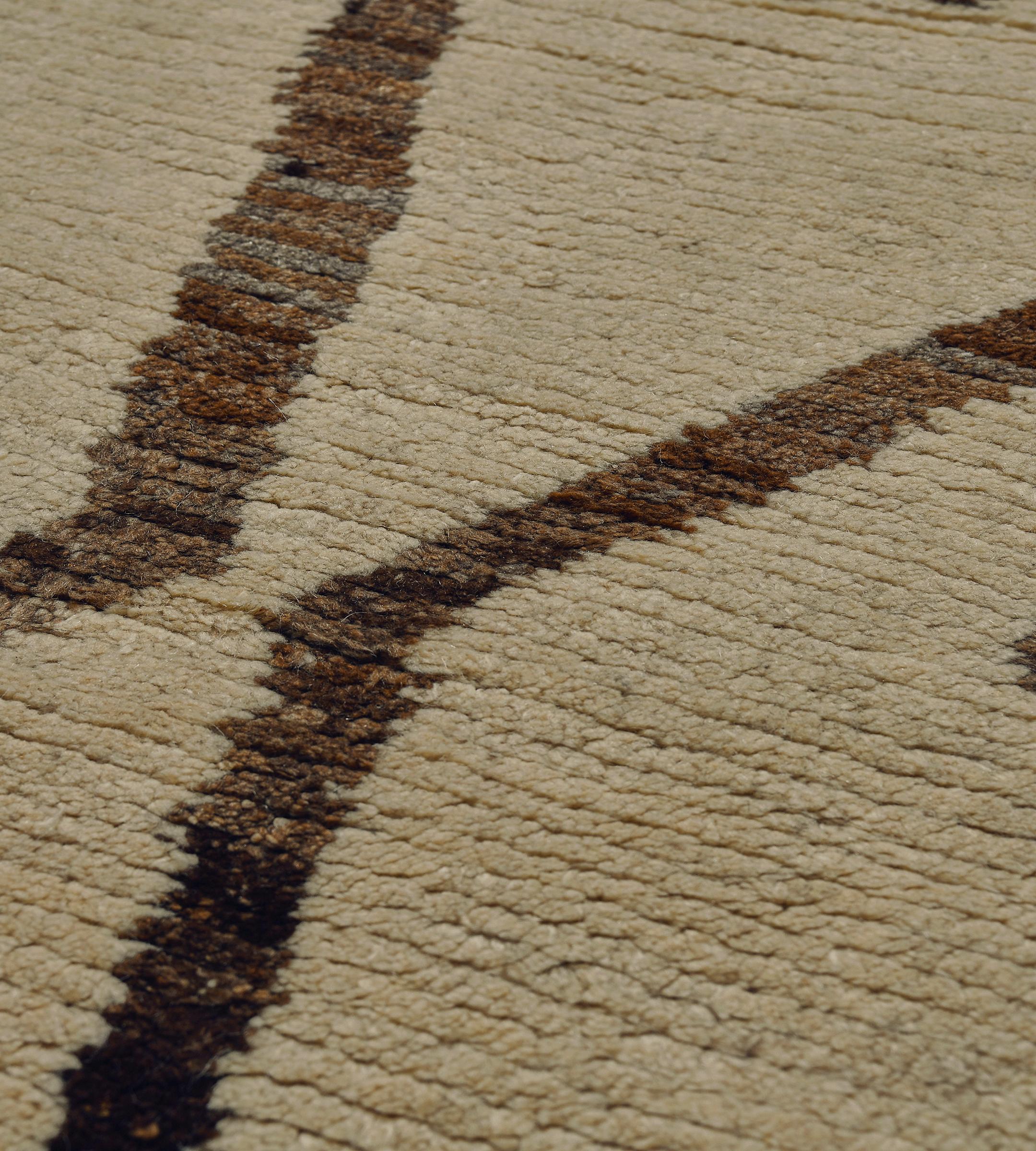 Vintage Handwoven Wool Moroccan Deco Rug For Sale 3