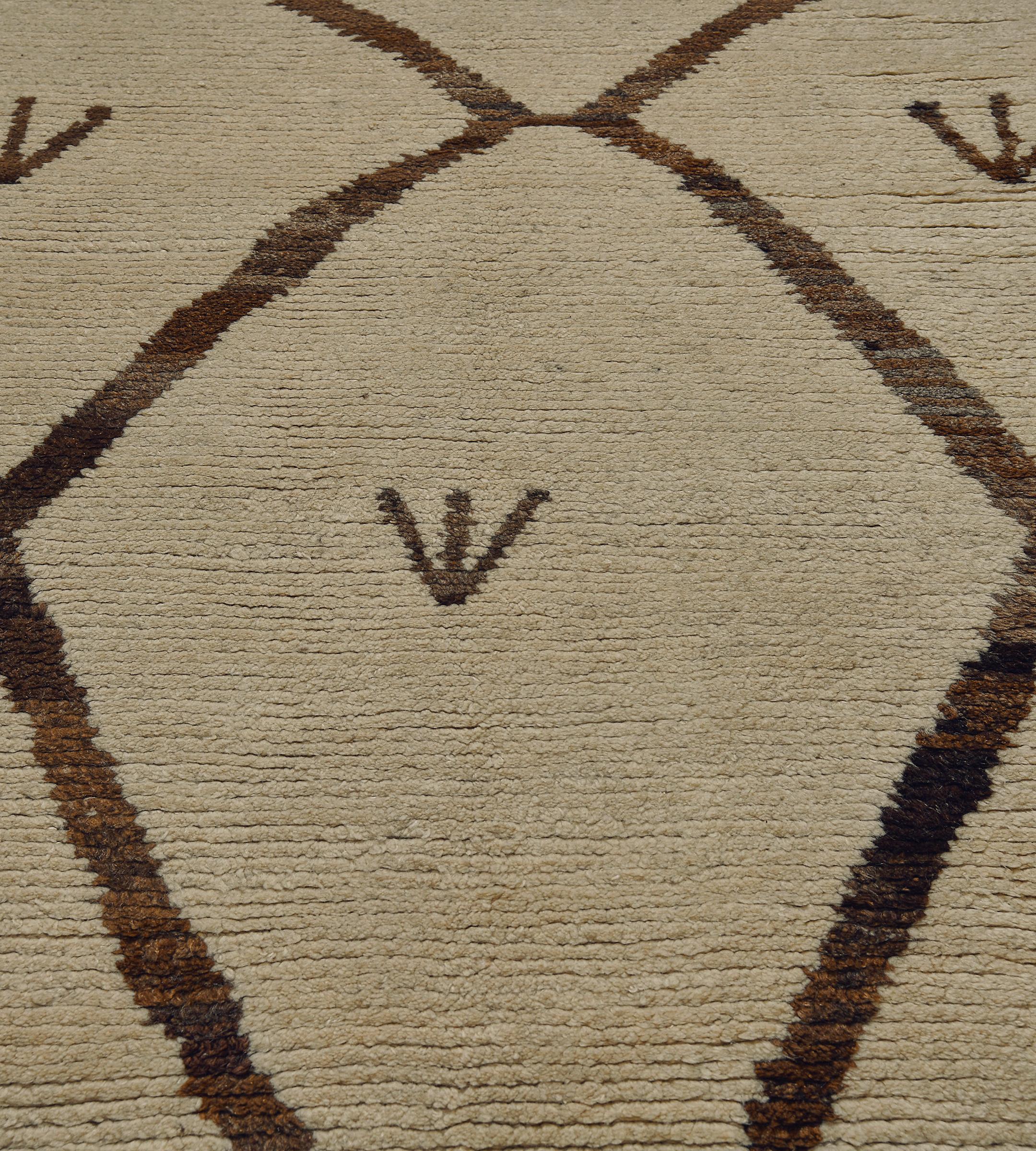 Vintage Handwoven Wool Moroccan Deco Rug For Sale 4