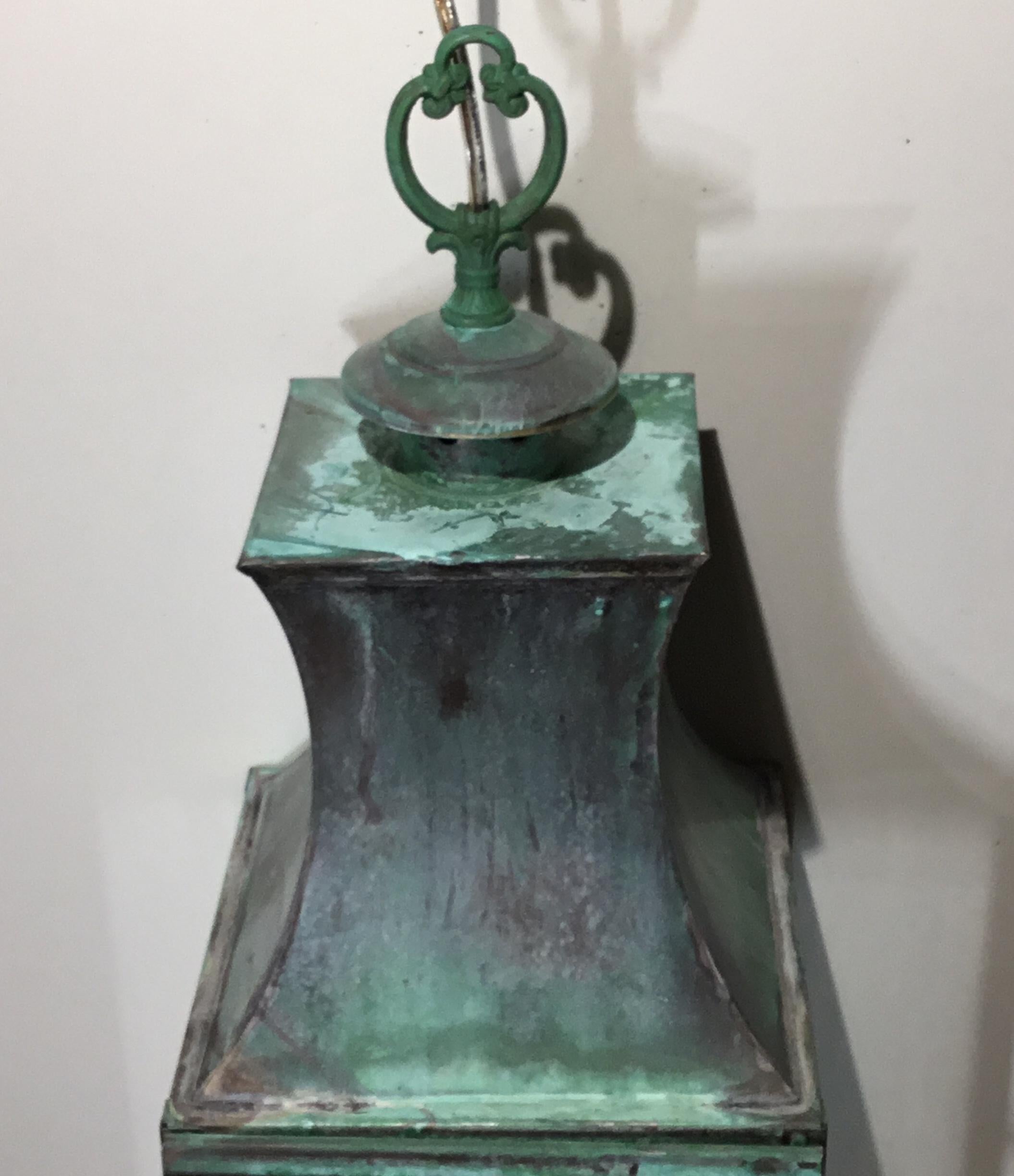 Vintage Hanging Brass Lantern 4