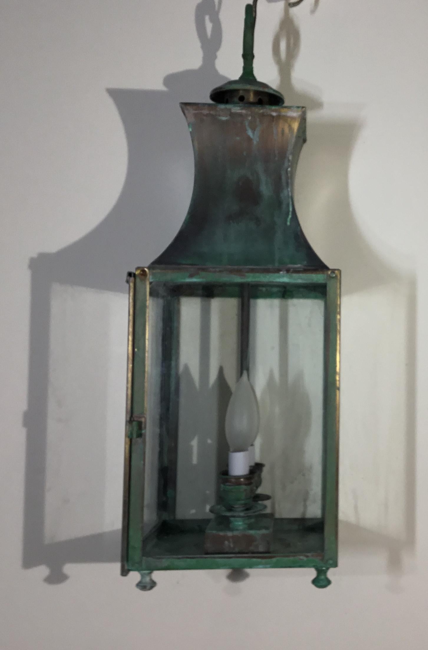 Vintage Hanging Brass Lantern 5