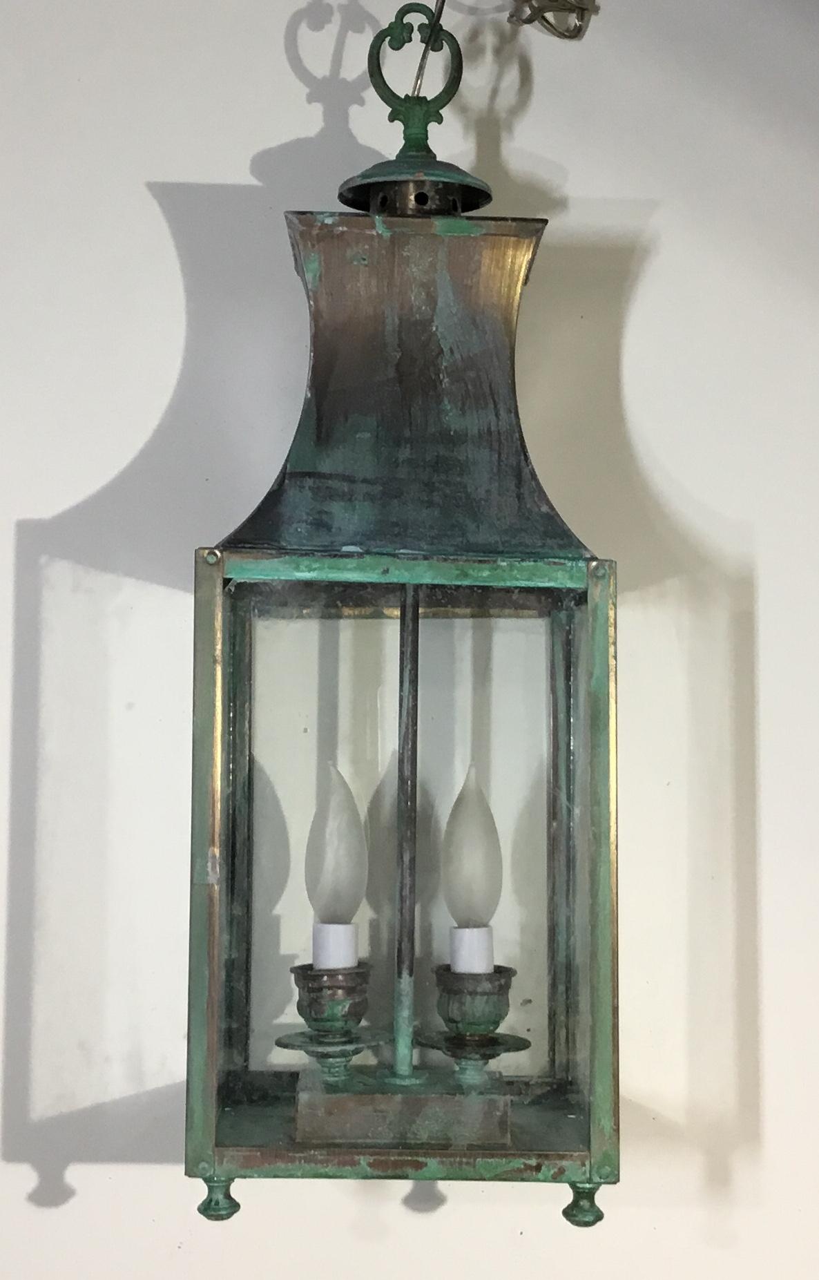 Vintage Hanging Brass Lantern 6