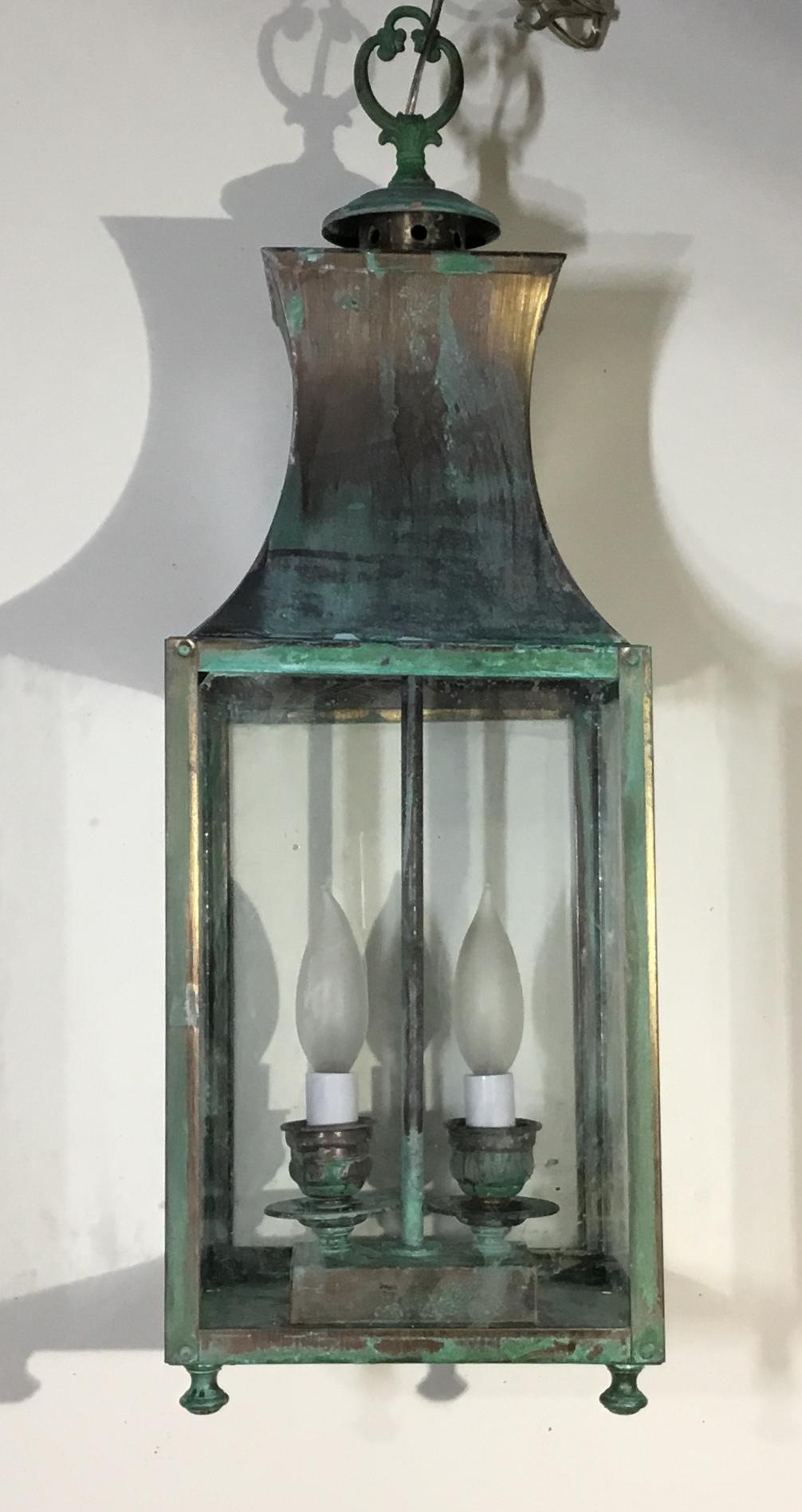 Vintage Hanging Brass Lantern 7