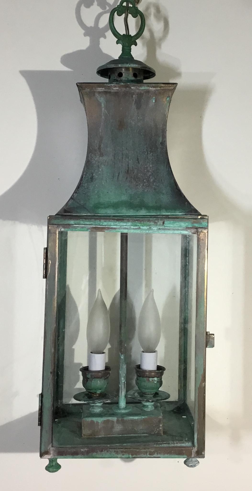 Vintage Hanging Brass Lantern 9