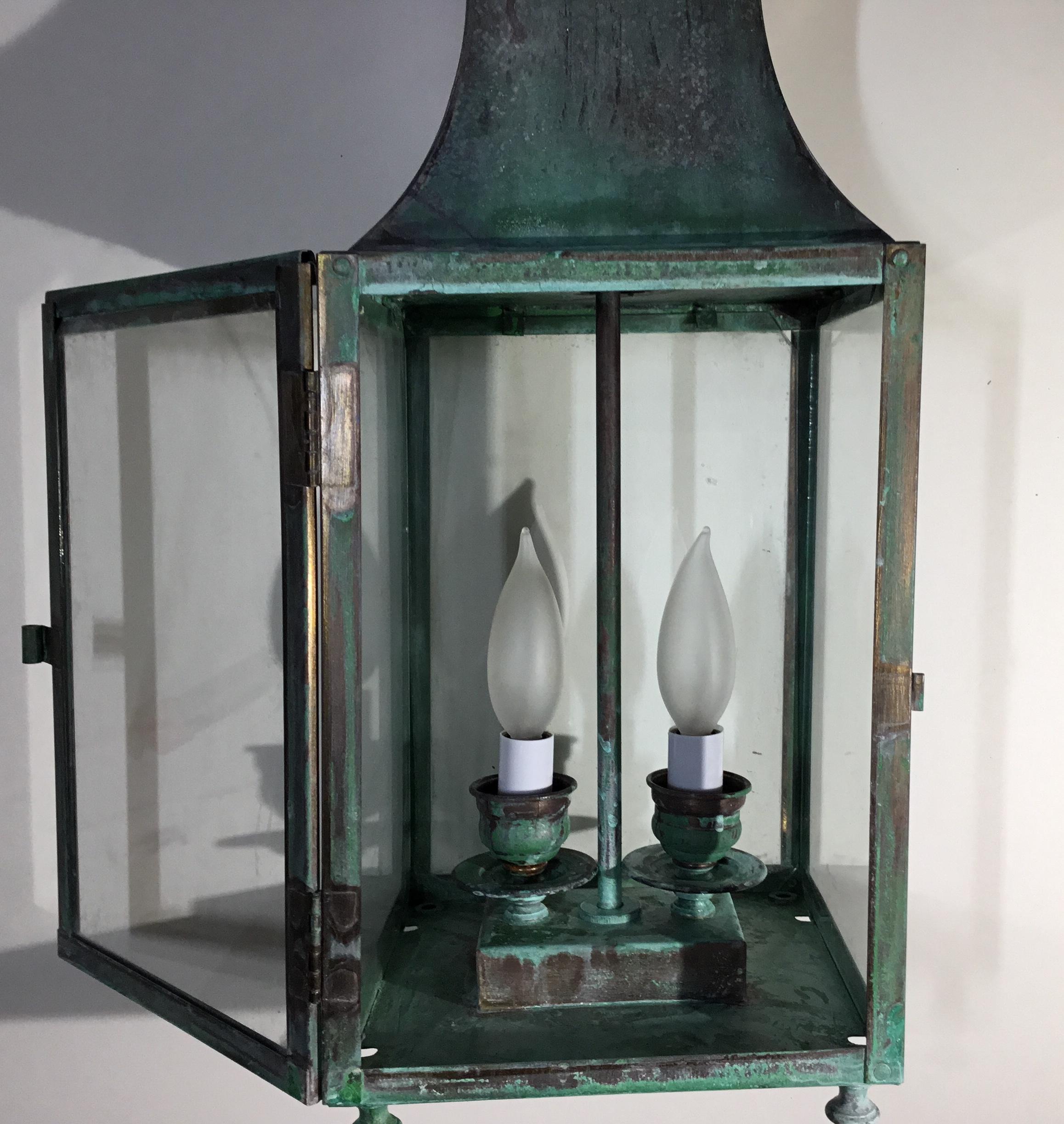 Vintage Hanging Brass Lantern 1