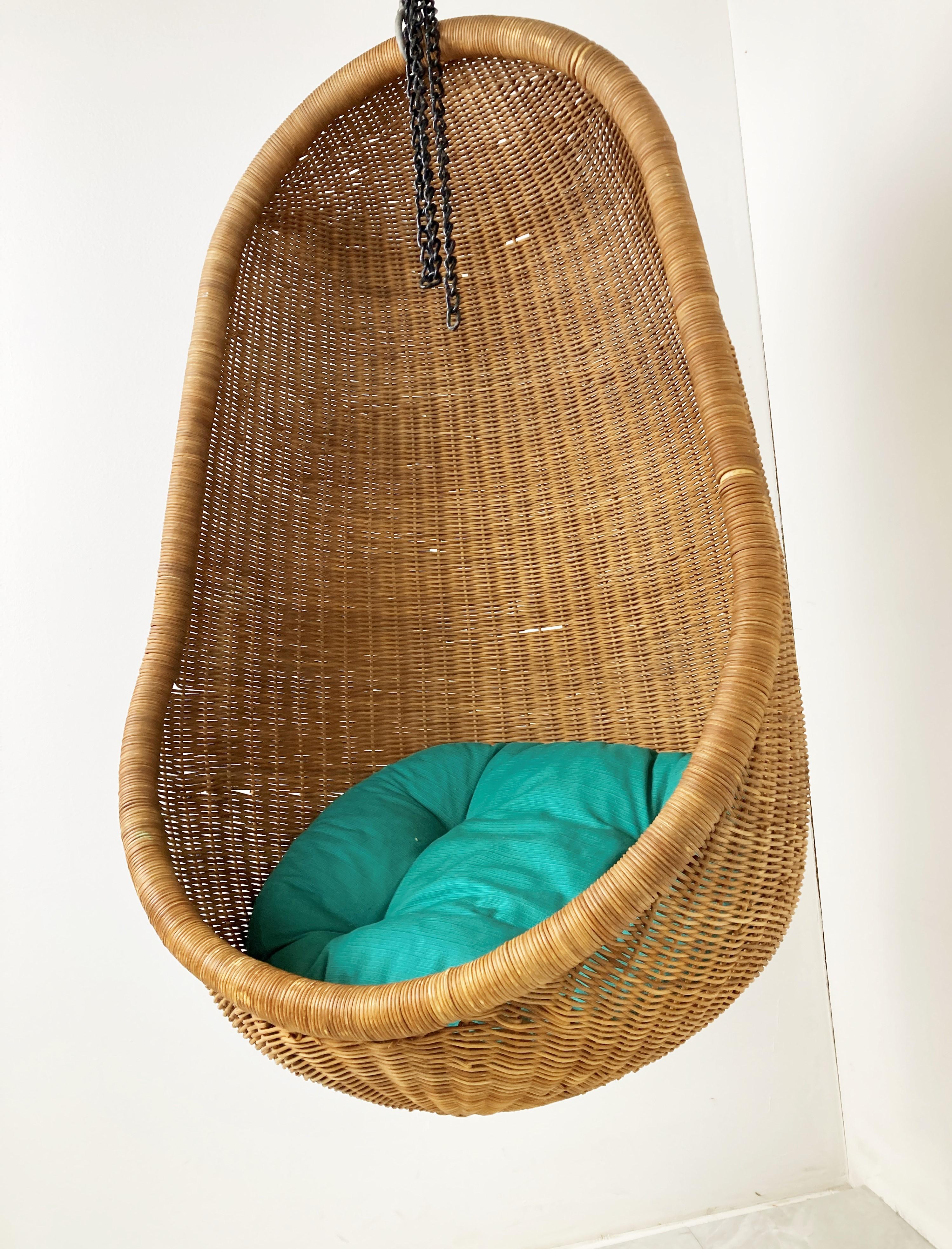 Vintage Hanging Egg Chair by Nanna Ditzel, 1960s For Sale 2