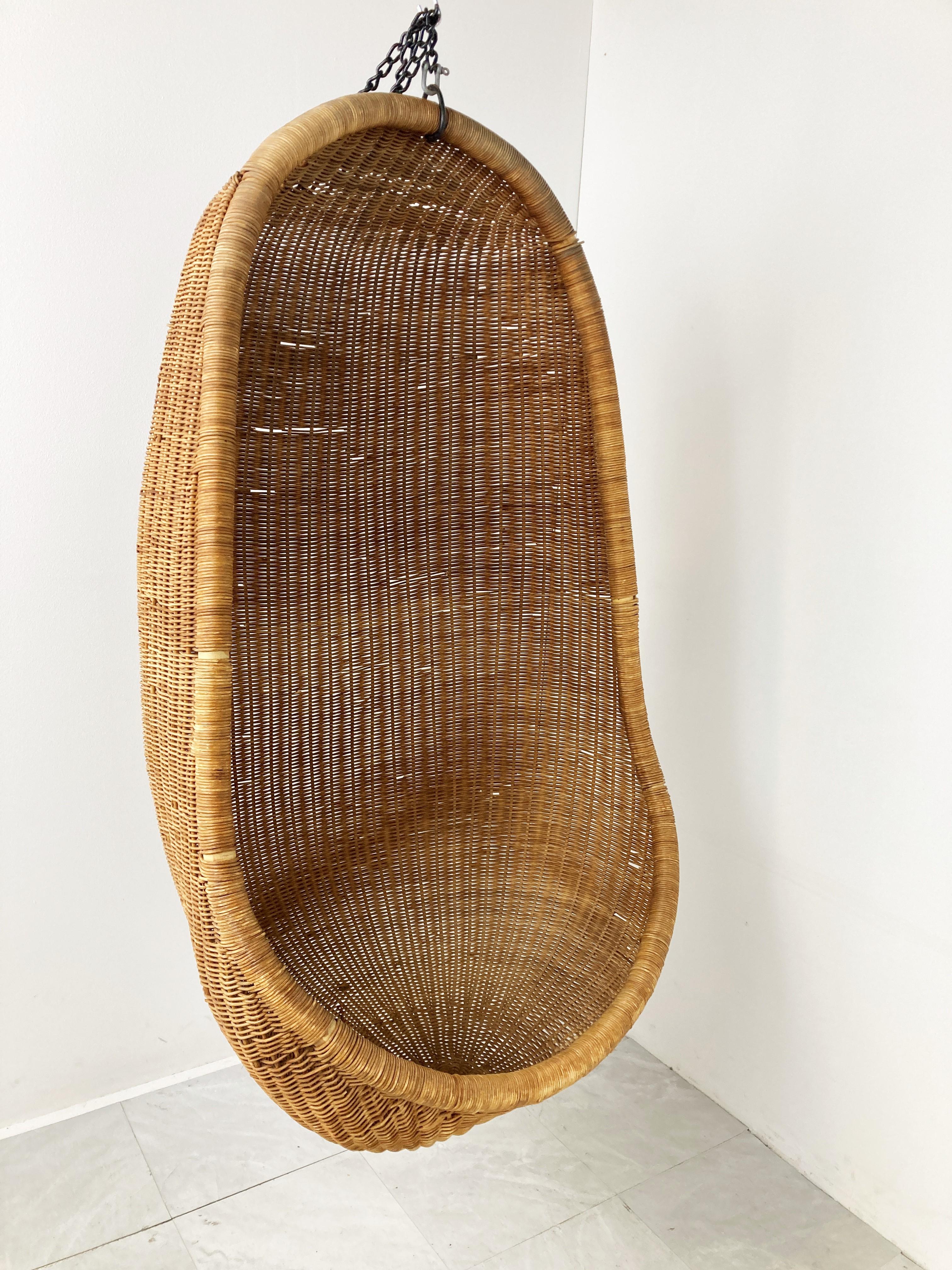 Italian Vintage Hanging Egg Chair by Nanna Ditzel, 1960s For Sale