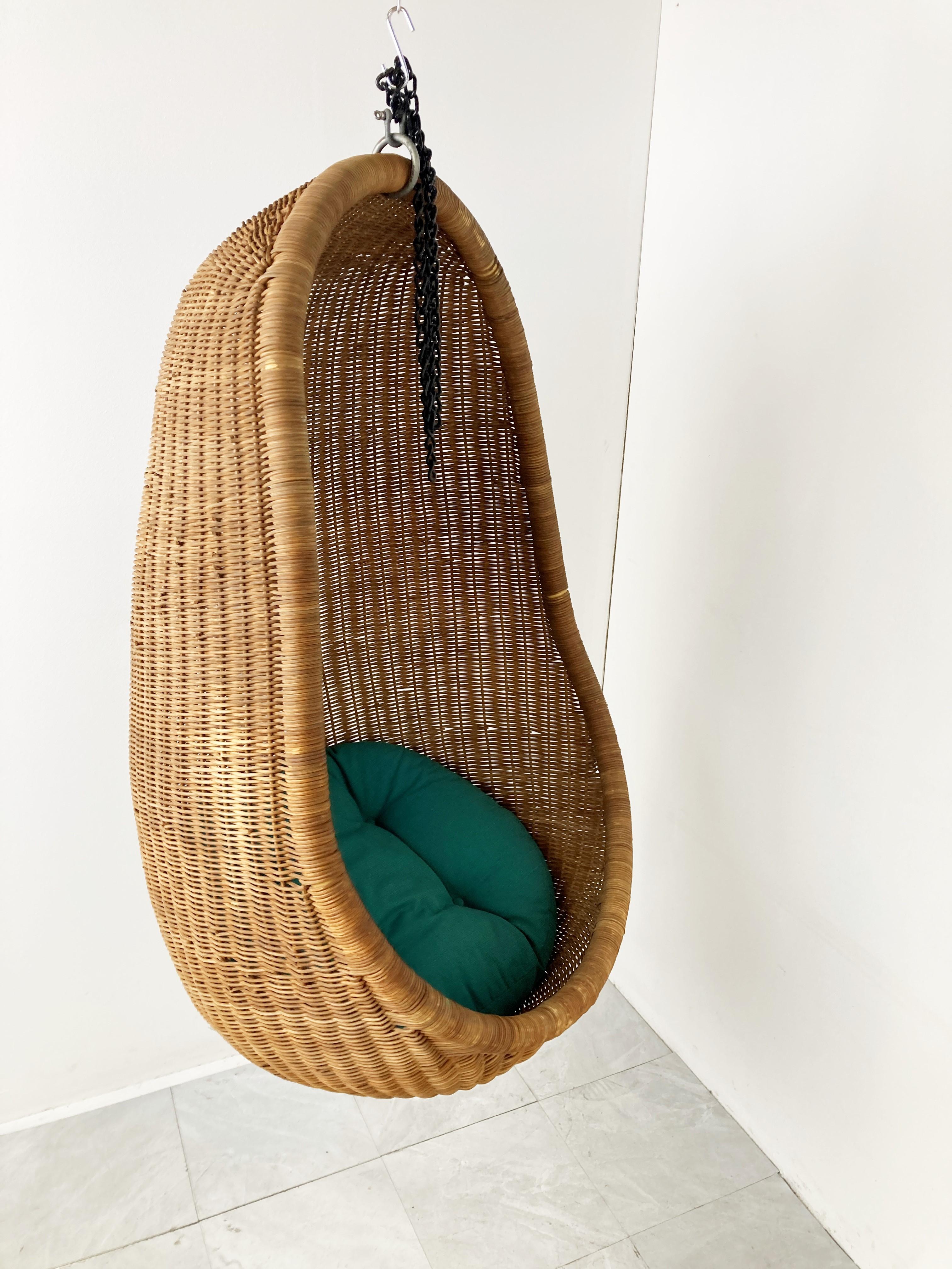 Vintage Hanging Egg Chair by Nanna Ditzel, 1960s For Sale 1