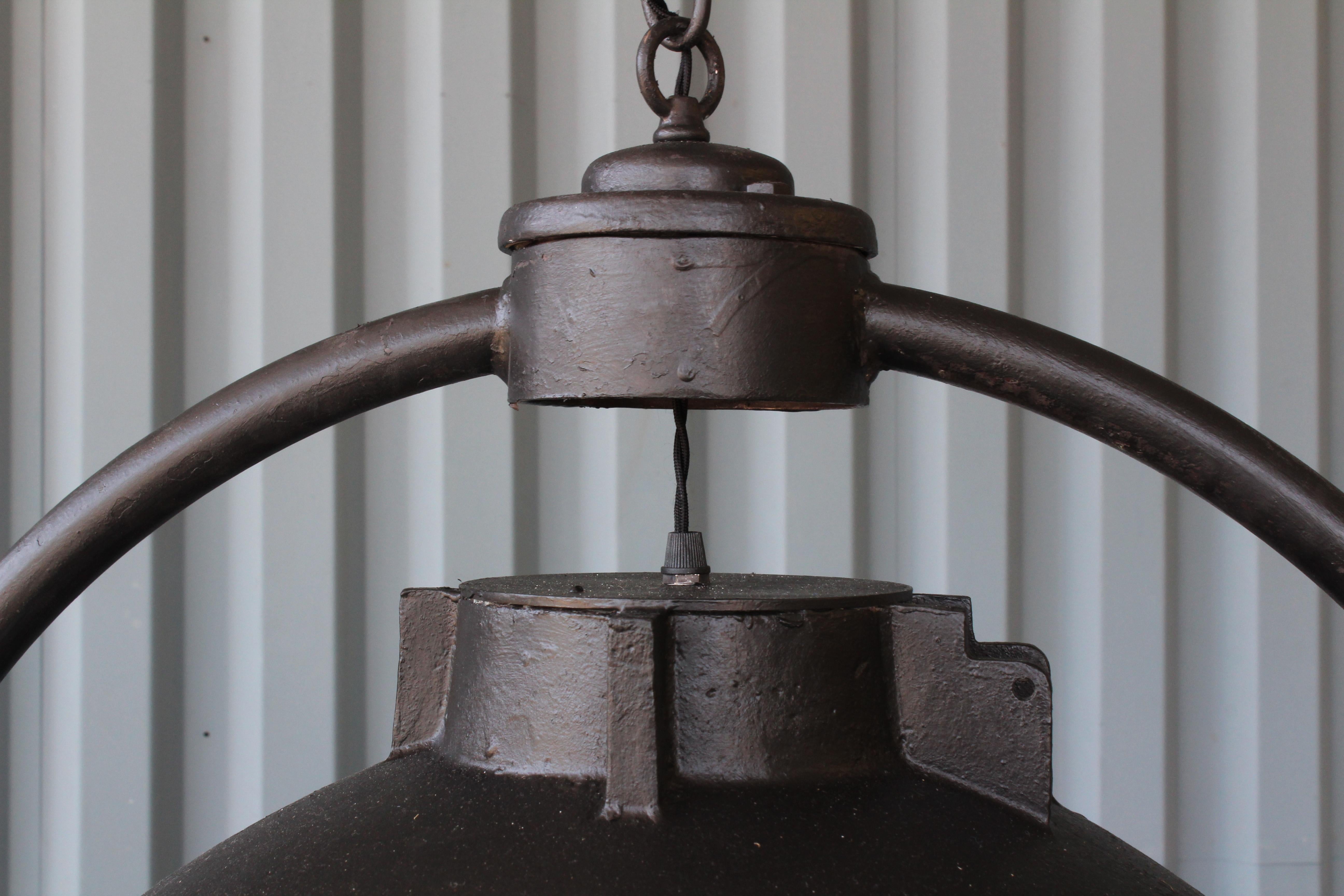 Vintage Hanging Flood Light In Excellent Condition In Los Angeles, CA
