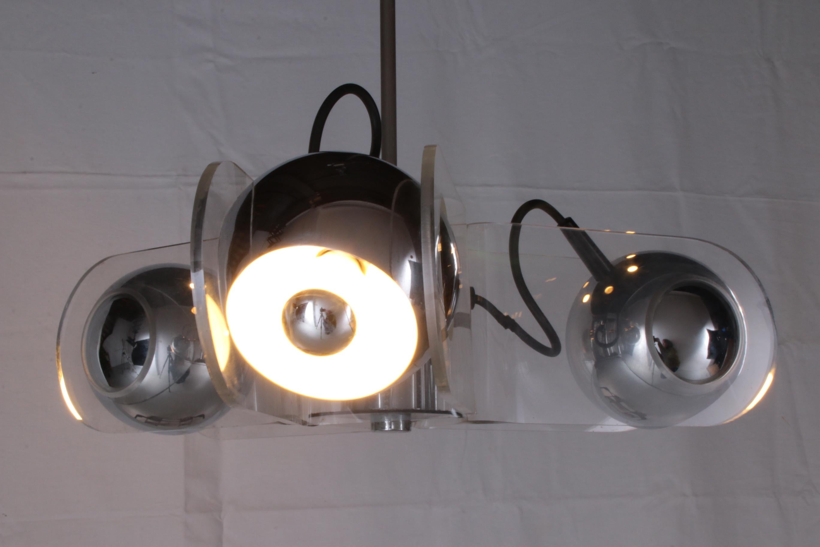 Vintage Hanging Lamp by Insta Elektro Germany, 1960s In Good Condition For Sale In Oostrum-Venray, NL