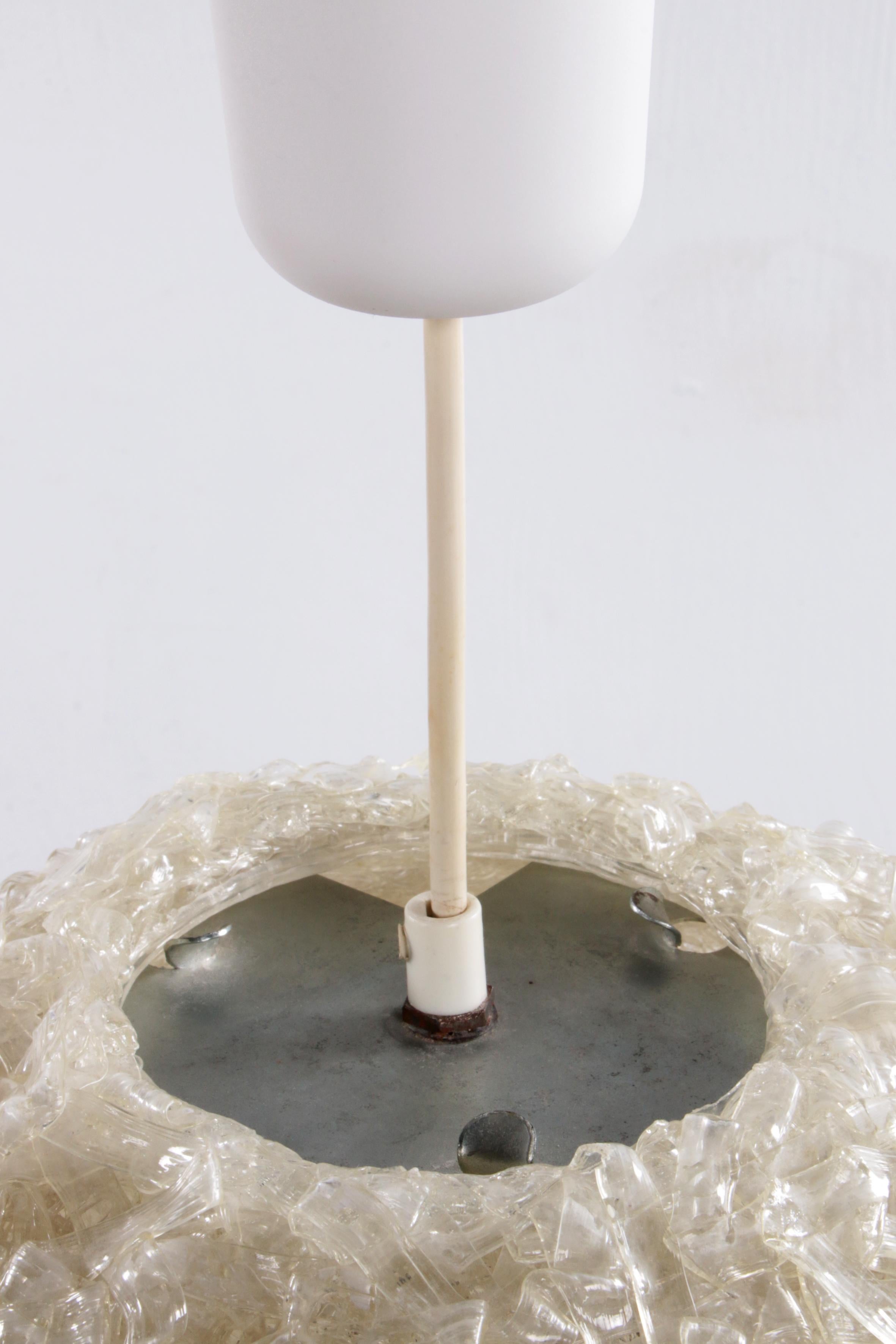 Plastic Vintage Hanging Lamp with Beautiful Coarse Structure, 1960, Germany For Sale