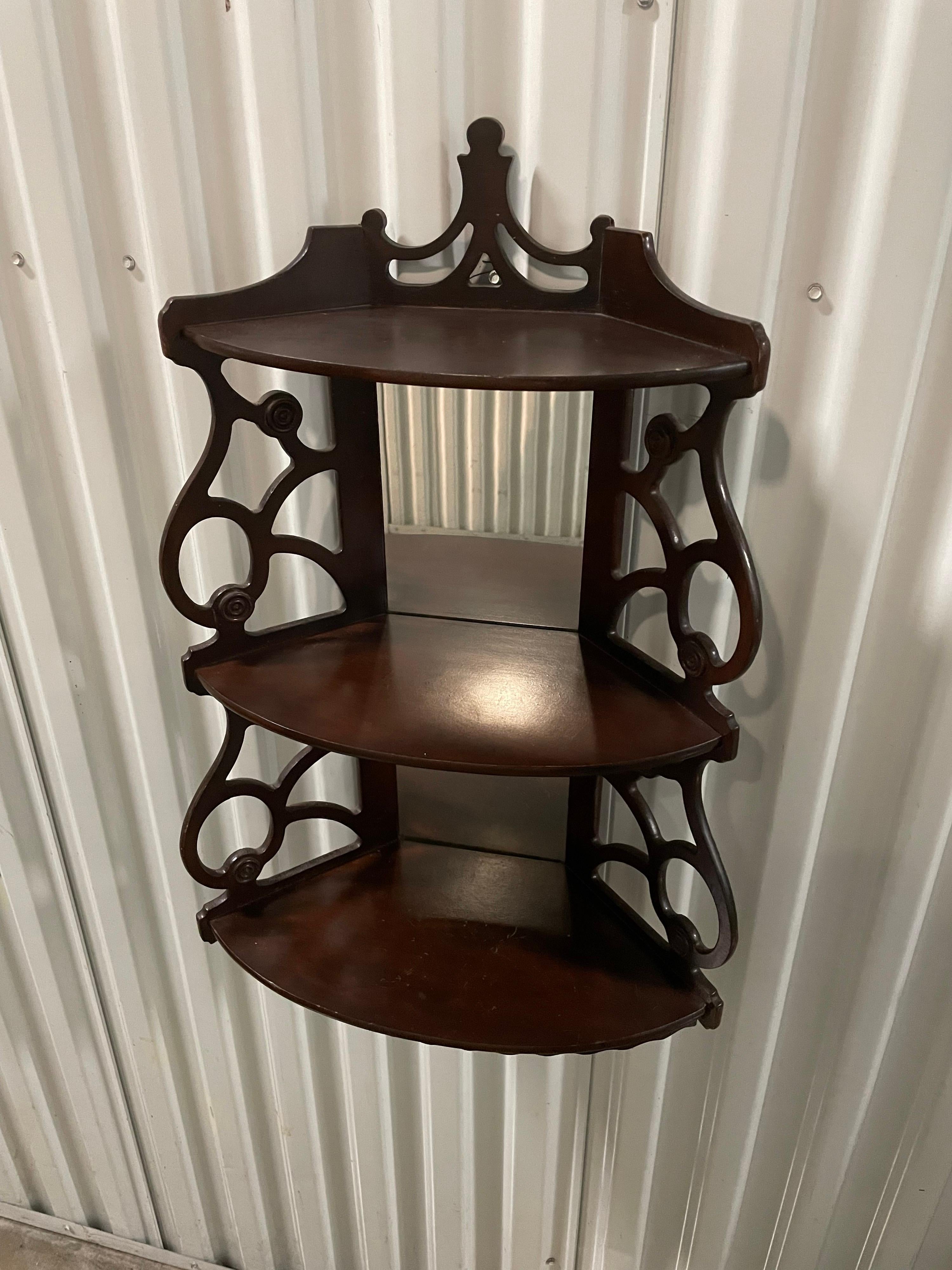 antique knick knack shelf