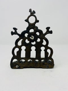 Vintage Hanging North African Hanukkah Menorah