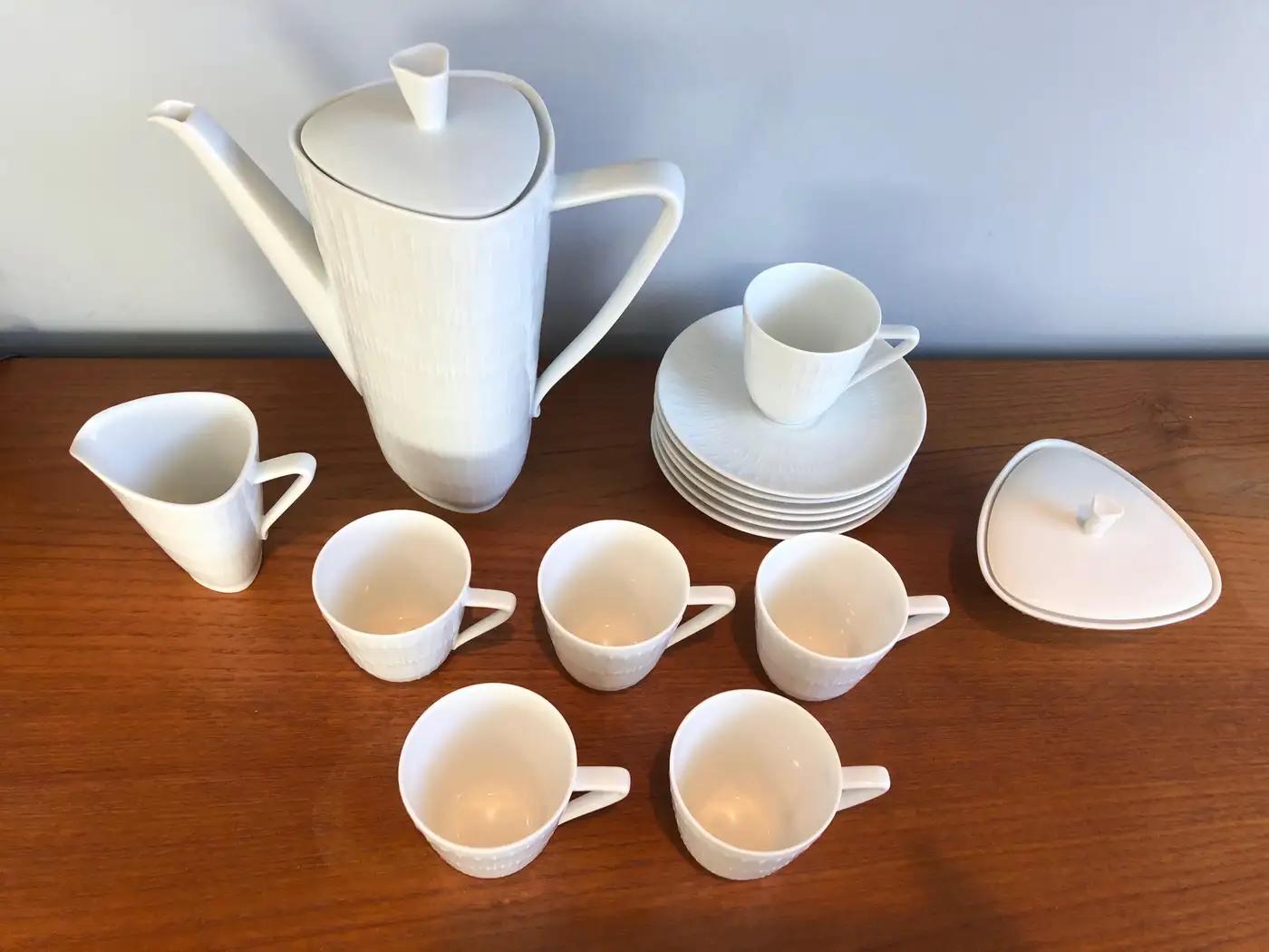 Vintage Hans Achtziger para Hutschenreuther Selb Juego de café Demitasse Moderno en venta