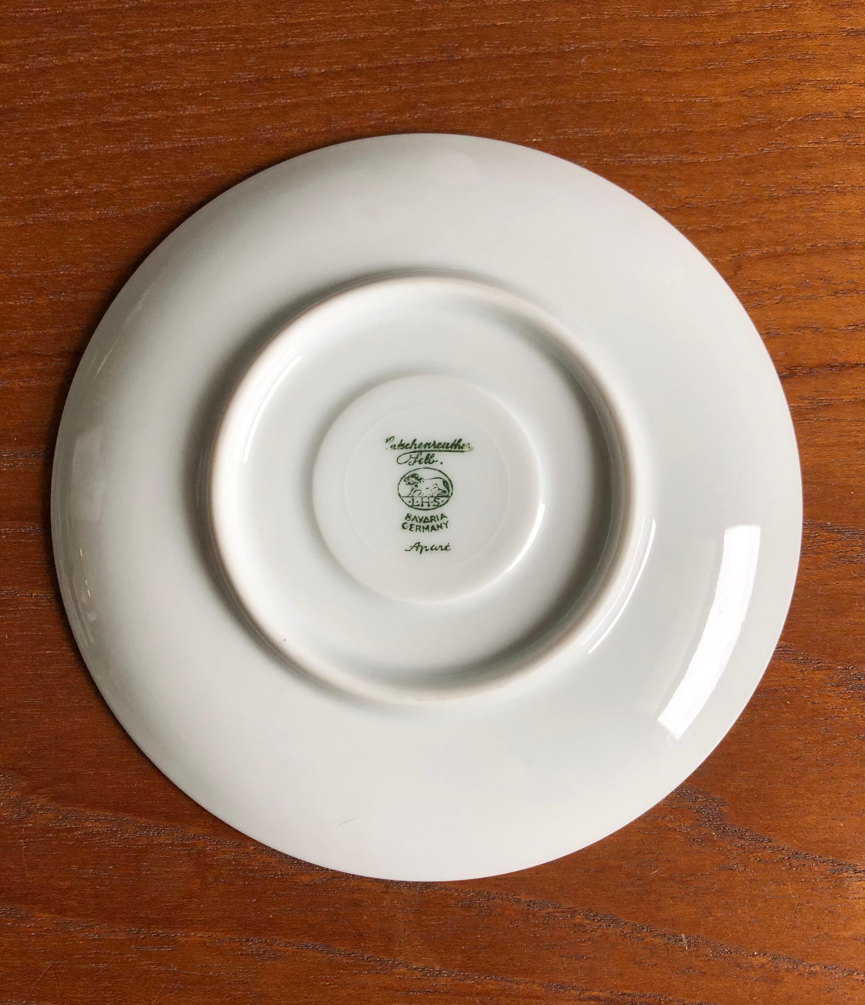 Porcelain Vintage Hans Achtziger for Hutschenreuther Selb Demitasse Coffee Set For Sale