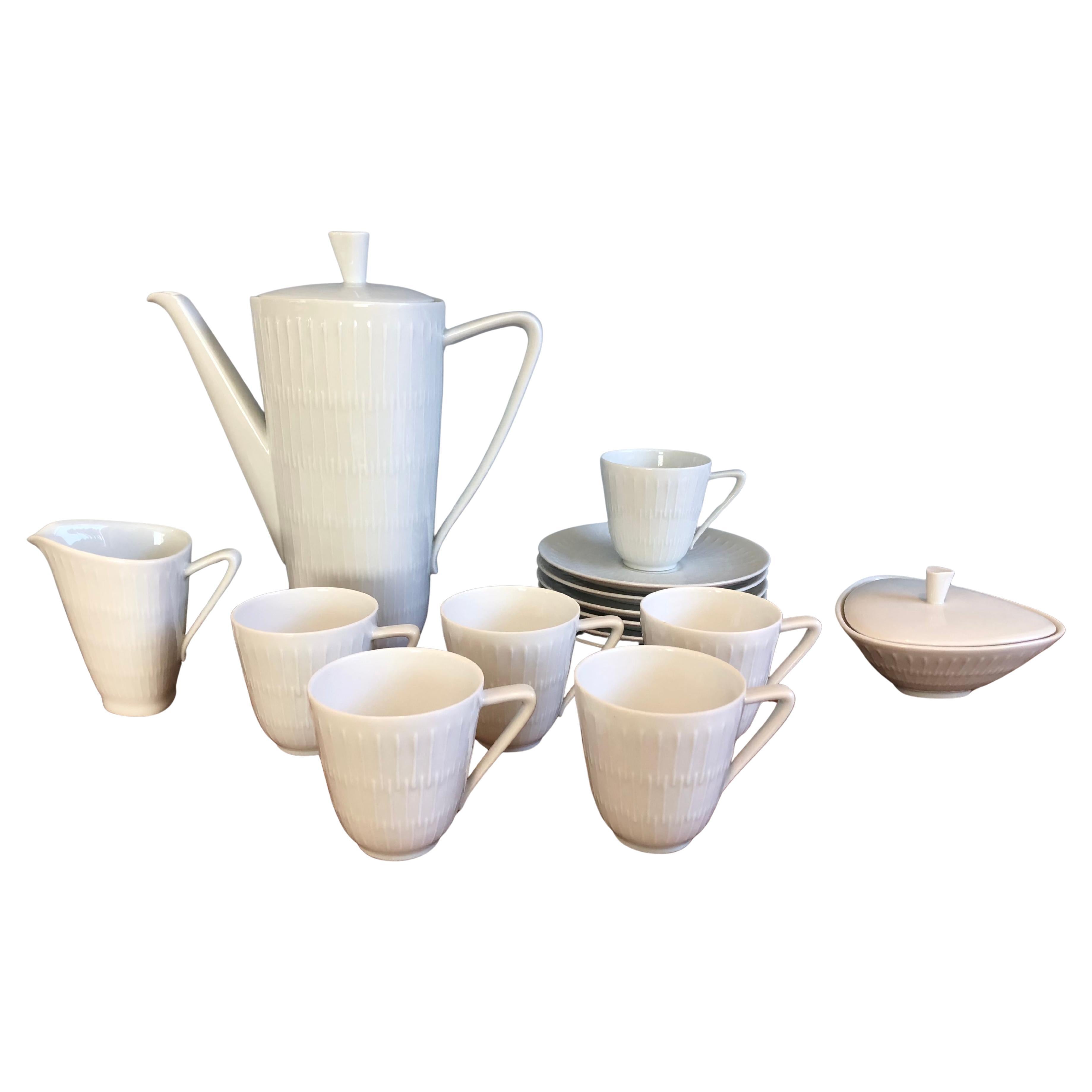 Vintage Hans Achtziger for Hutschenreuther Selb Demitasse Coffee Set For Sale