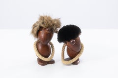 Vintage Hans Bolling x Torben Orskov Optimism & Pessimism Danish Teak Figurines