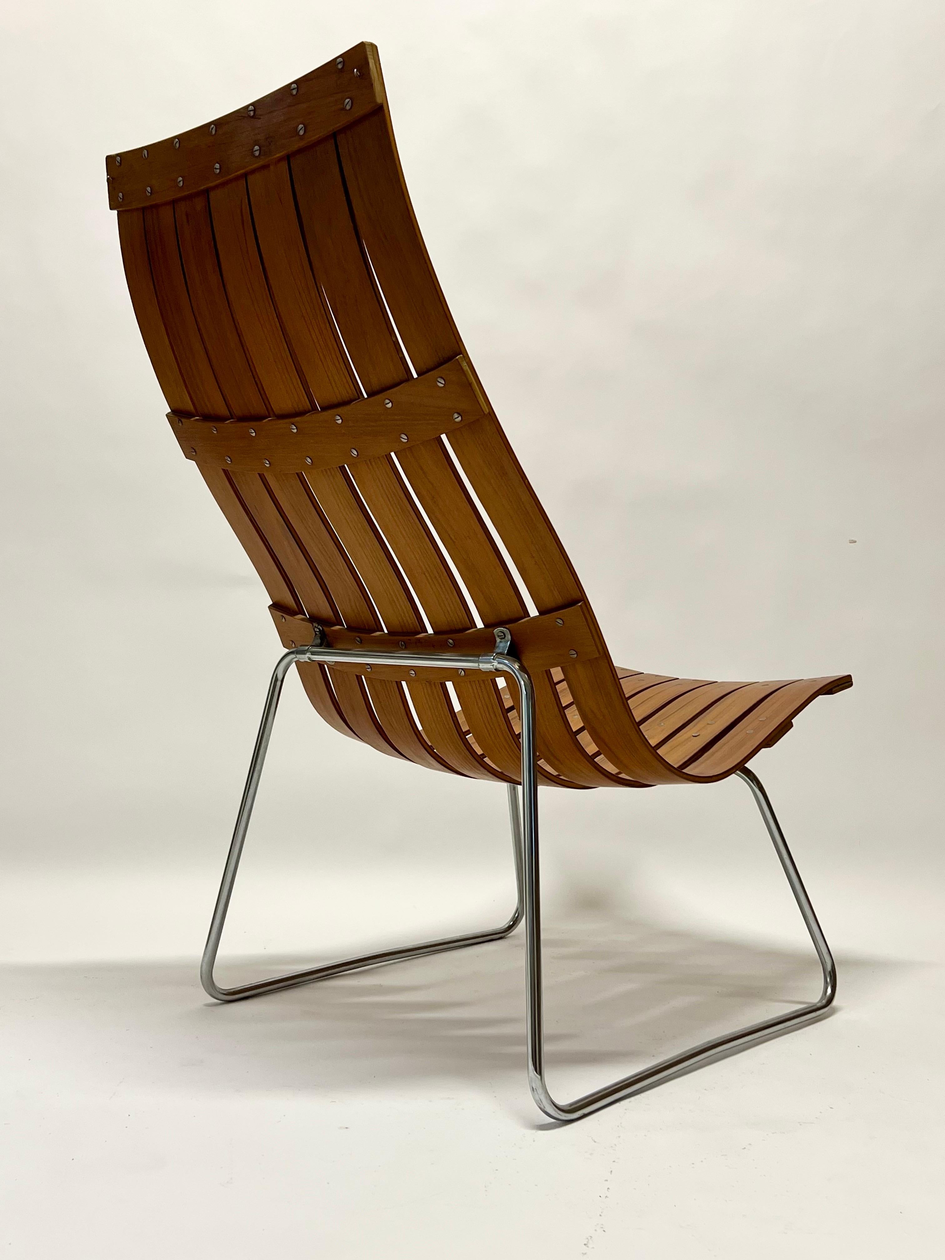 Vintage Hans Brattrud ‘Scandia” Teak Lounge Chair 1960s 5