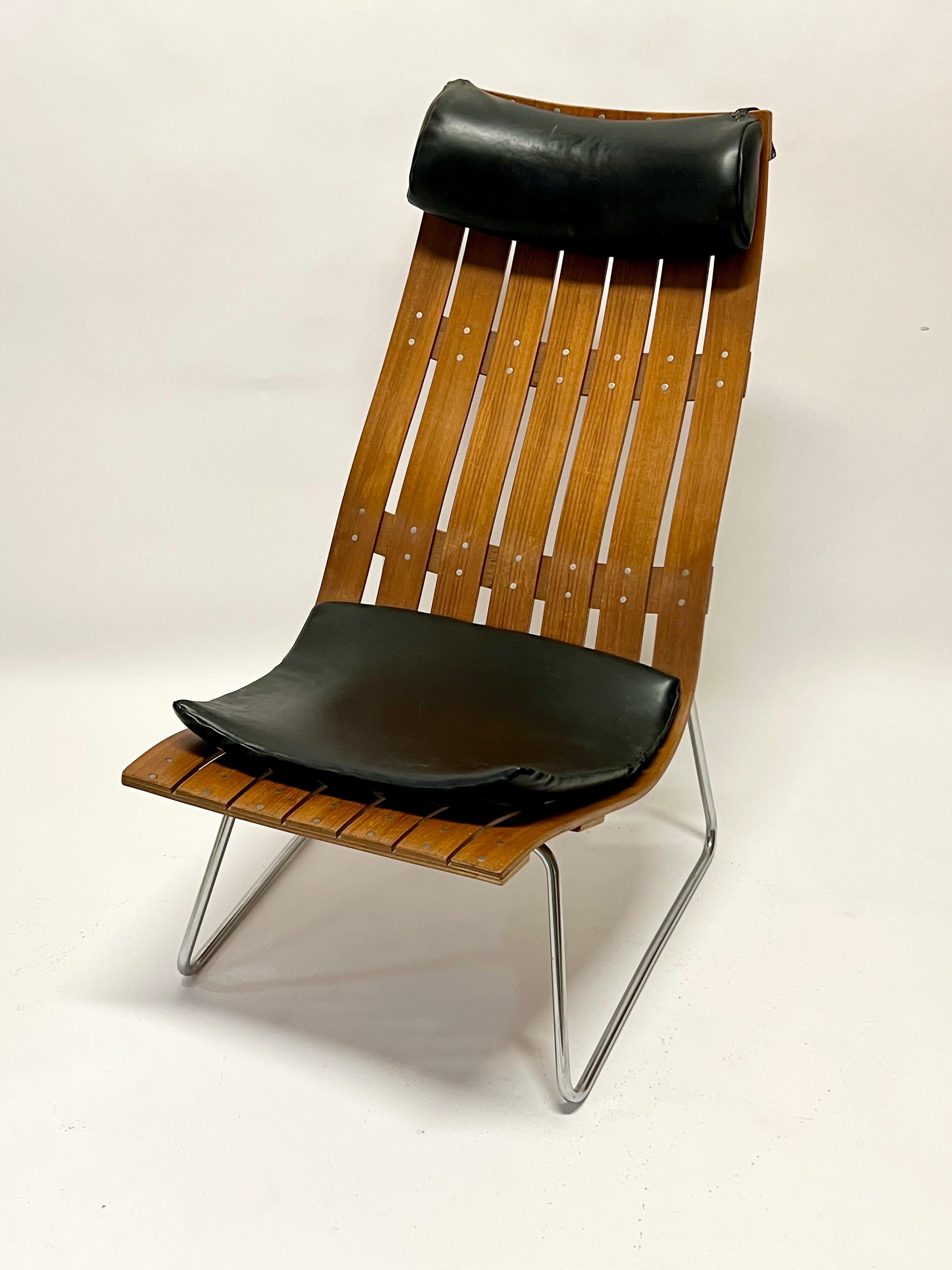 Vintage Hans Brattrud ‘Scandia” Teak Lounge Chair 1960s 10