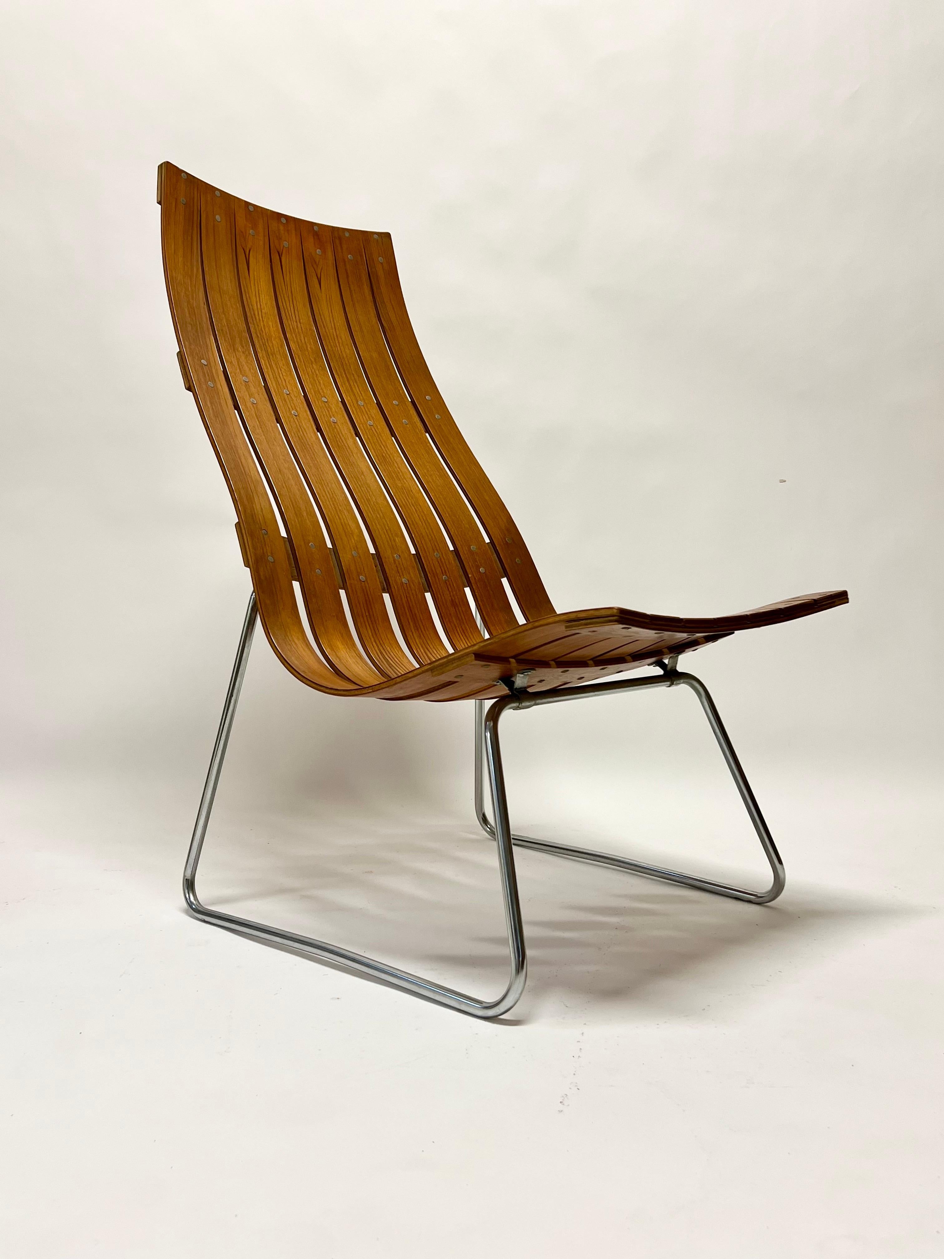 Norwegian Vintage Hans Brattrud ‘Scandia” Teak Lounge Chair 1960s