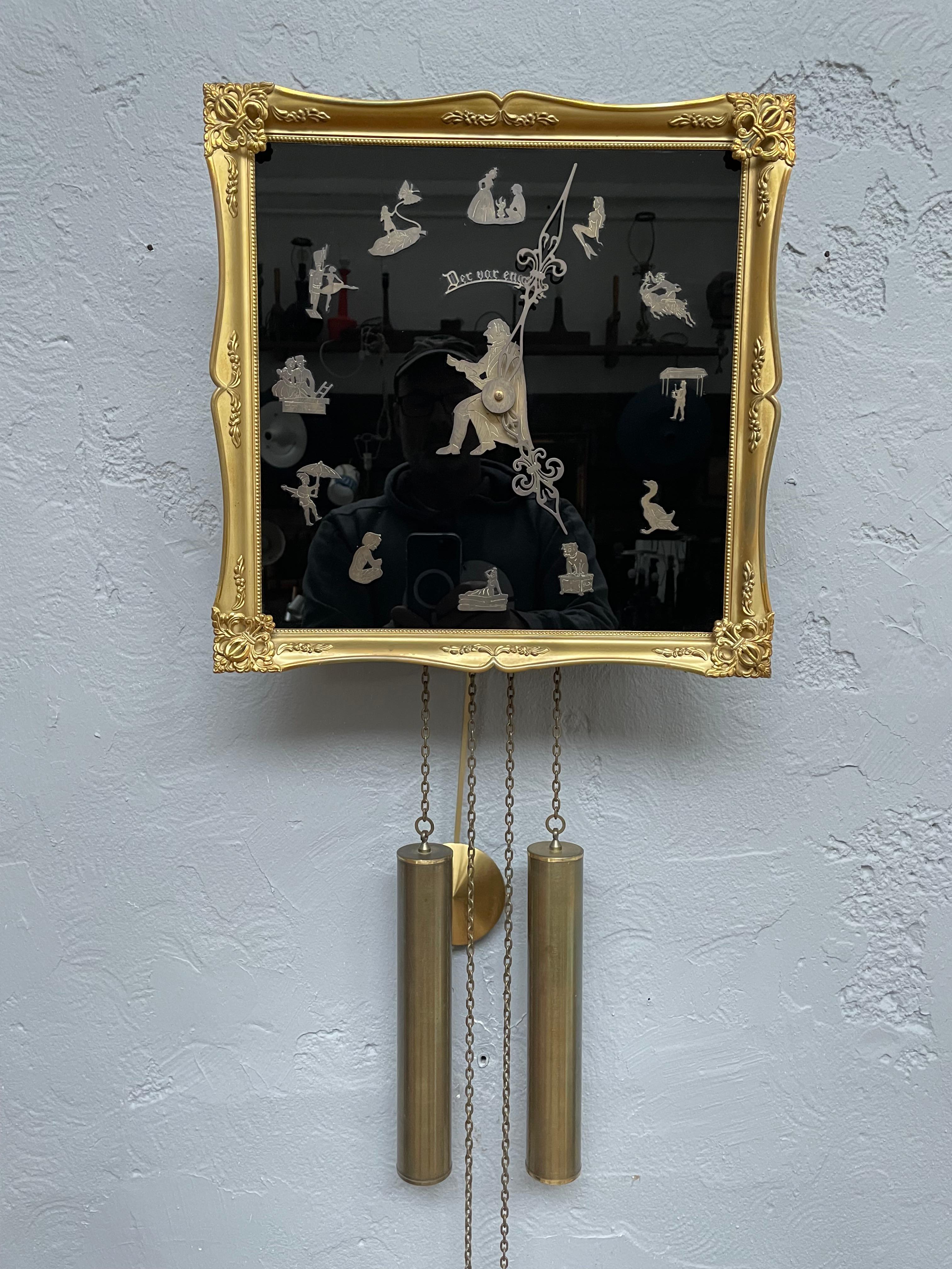 Mid-Century Modern Horloge murale pendule Hans Christian Andersen des années 1960 en vente