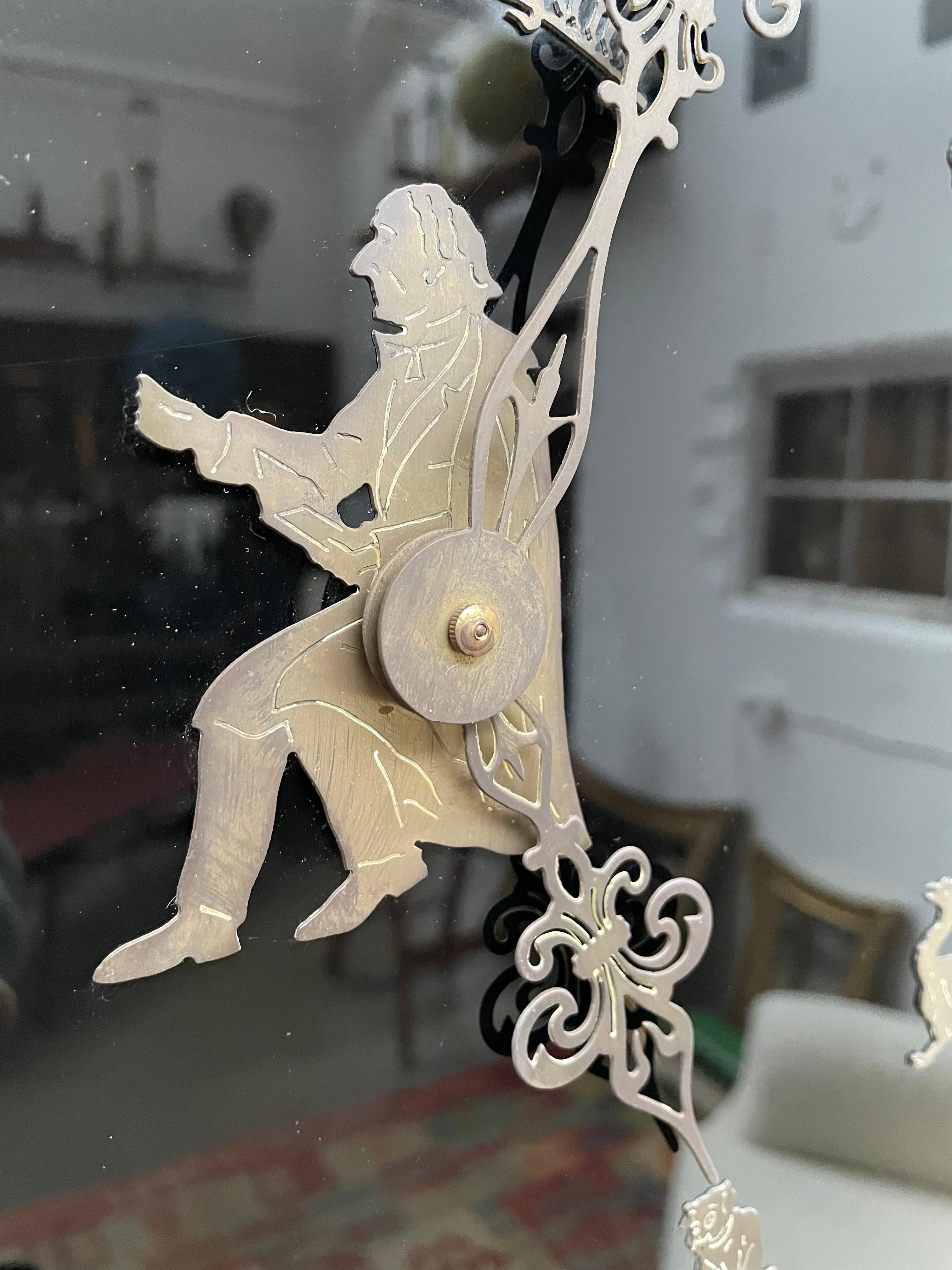 Mid-Century Modern Vintage Hans Christian Andersen Pendulum Wall Clock from the 1960s For Sale