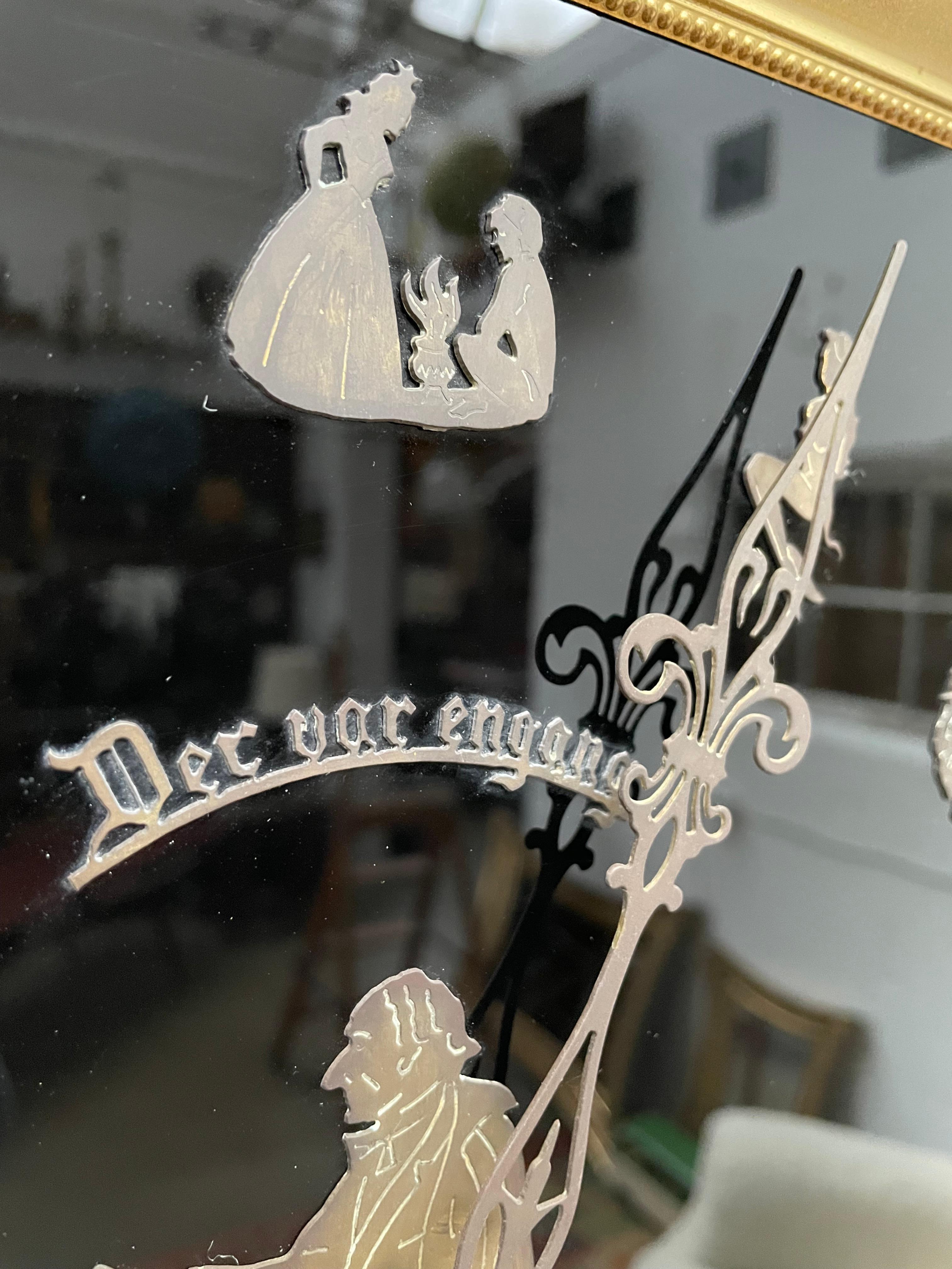 Vintage Hans Christian Andersen Pendulum Wall Clock from the 1960s In Good Condition For Sale In Søborg, DK