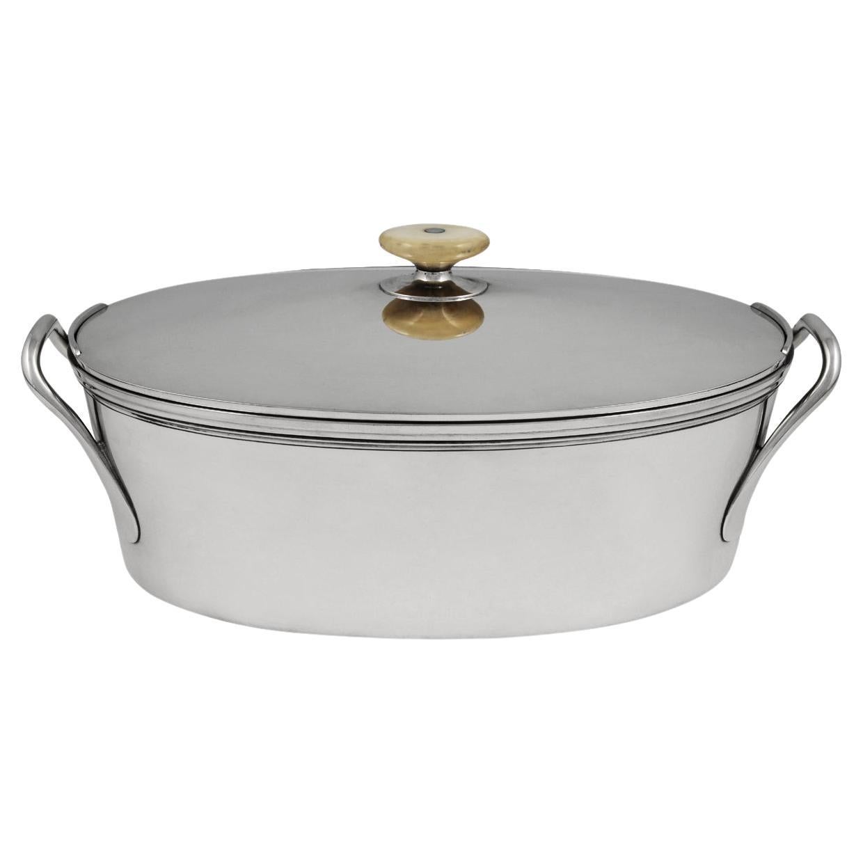 Soupière vintage Hans Hansen en argent sterling 417 en vente