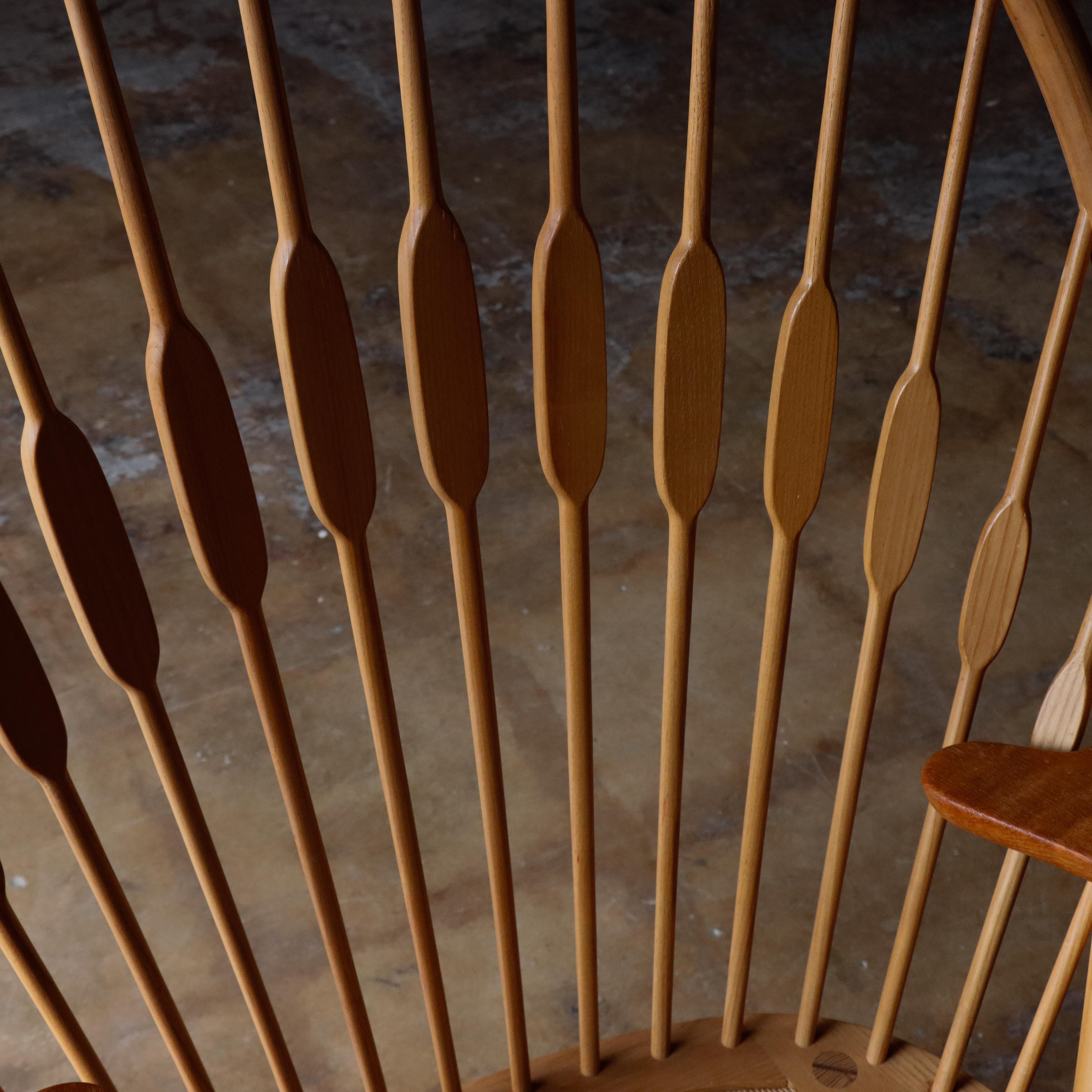 Vintage Hans J. Wegner JH 550 “Peacock Chair, Denmark, 1960s For Sale 7